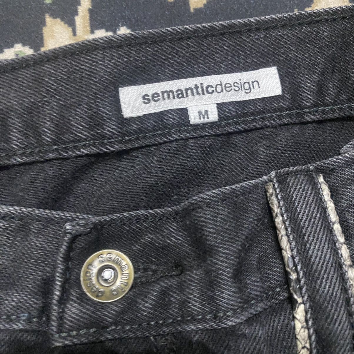 semanticdesign SEMANTIC DESIGN Snakeskin Black Denim Jeans Size US 30 / EU 46 - 18 Thumbnail
