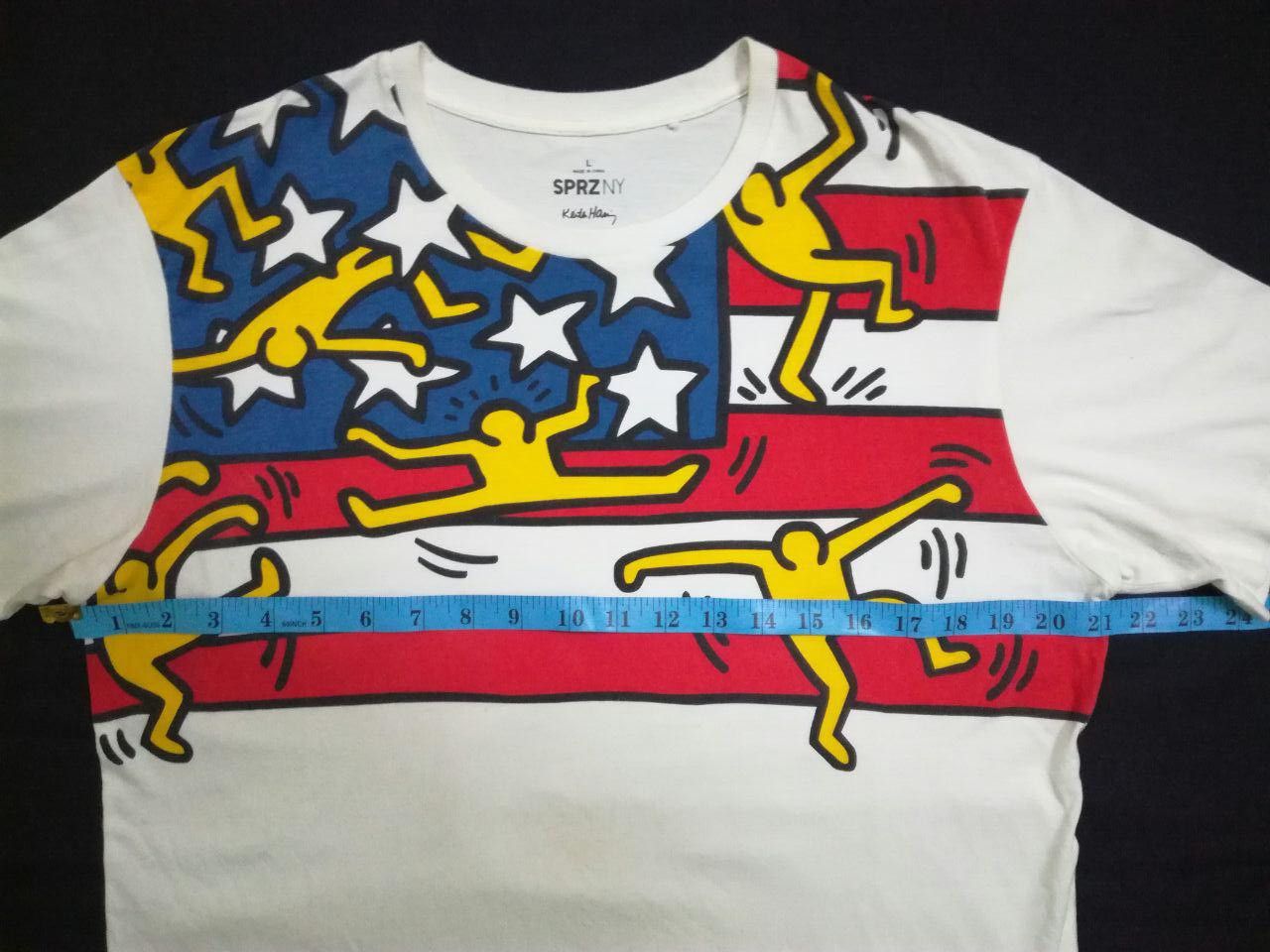 Japanese Brand × Keith Haring × Vintage Keith Haring American Art Flag USA T shirt Pop art Size US L / EU 52-54 / 3 - 5 Thumbnail