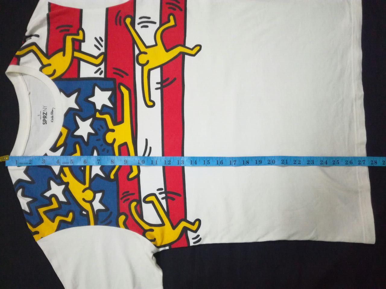 Japanese Brand × Keith Haring × Vintage Keith Haring American Art Flag USA T shirt Pop art Size US L / EU 52-54 / 3 - 6 Thumbnail