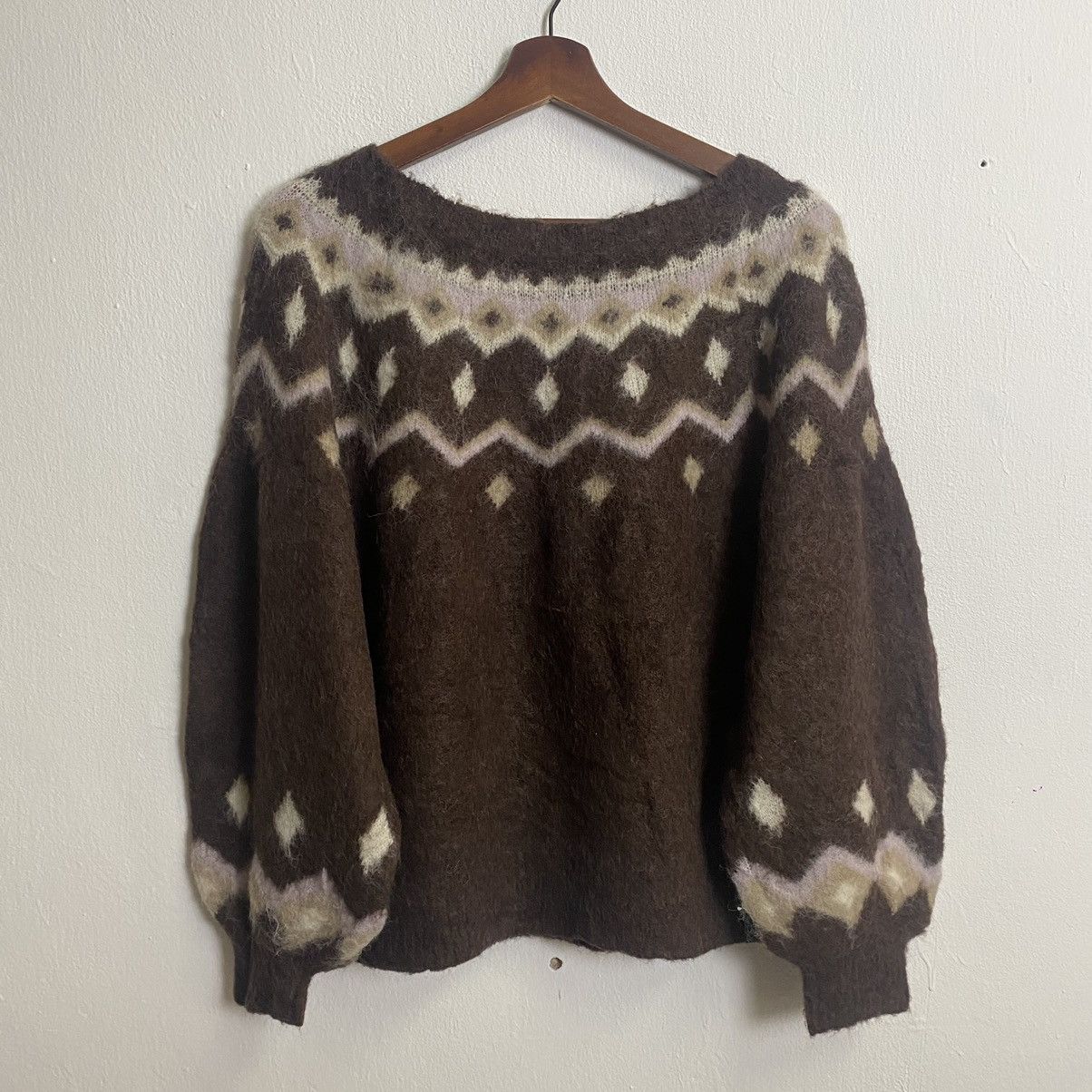 Homespun Knitwear × Other Vintage Natural Couture Mohair Knitwear Jumper Size US M / EU 48-50 / 2 - 8 Thumbnail