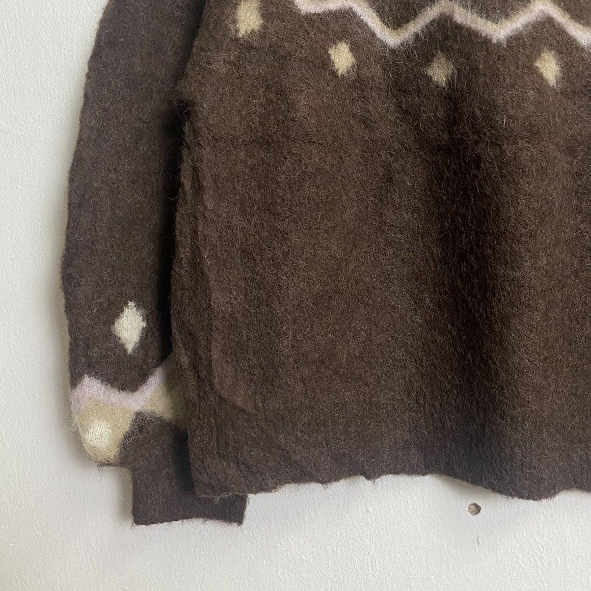 Homespun Knitwear × Other Vintage Natural Couture Mohair Knitwear Jumper Size US M / EU 48-50 / 2 - 2 Thumbnail