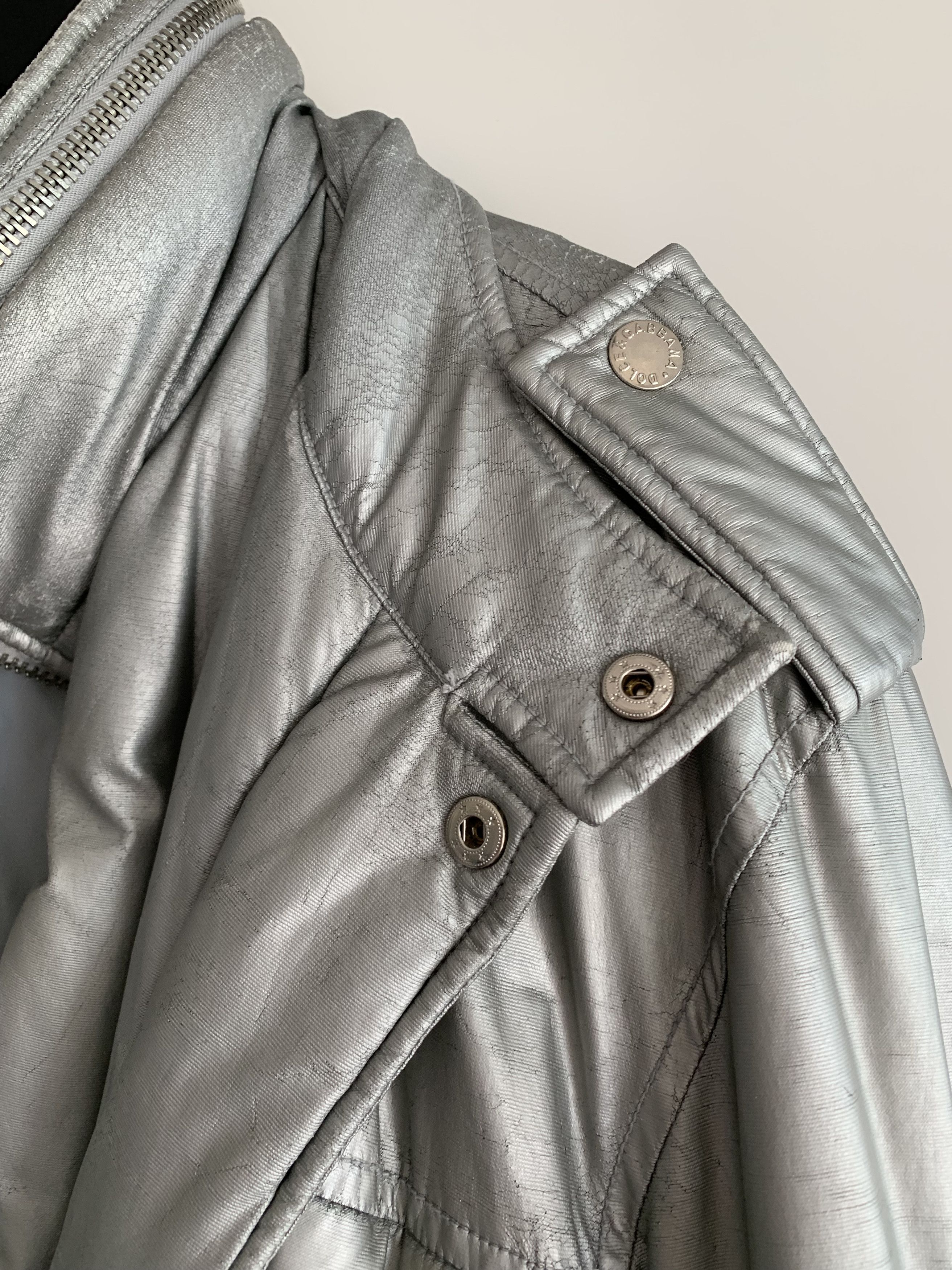 Dolce & Gabbana Dolce & Gabbana Silver Winter Jacket Size US XL / EU 56 / 4 - 5 Thumbnail
