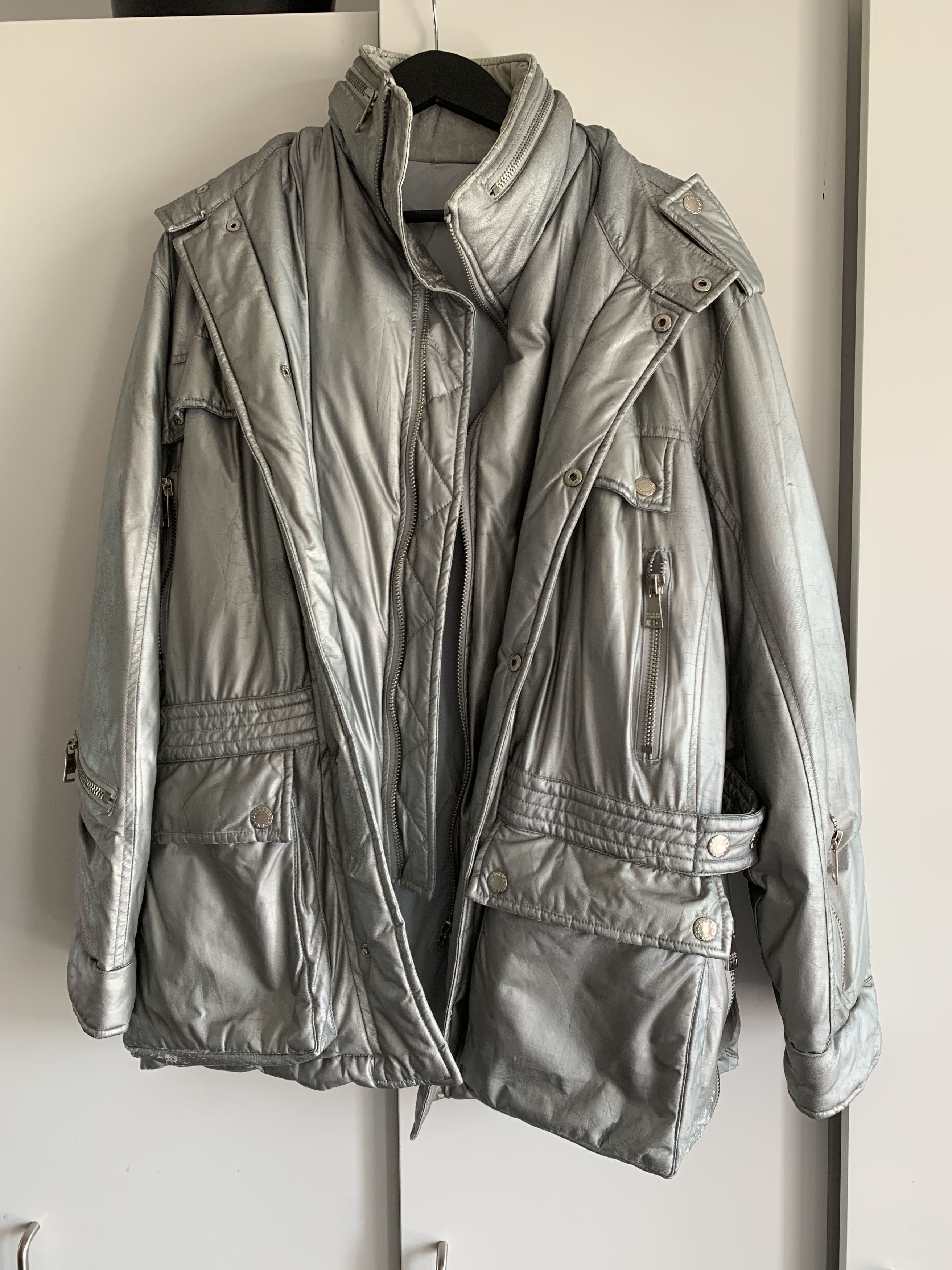 Dolce & Gabbana Dolce & Gabbana Silver Winter Jacket Size US XL / EU 56 / 4 - 1 Thumbnail