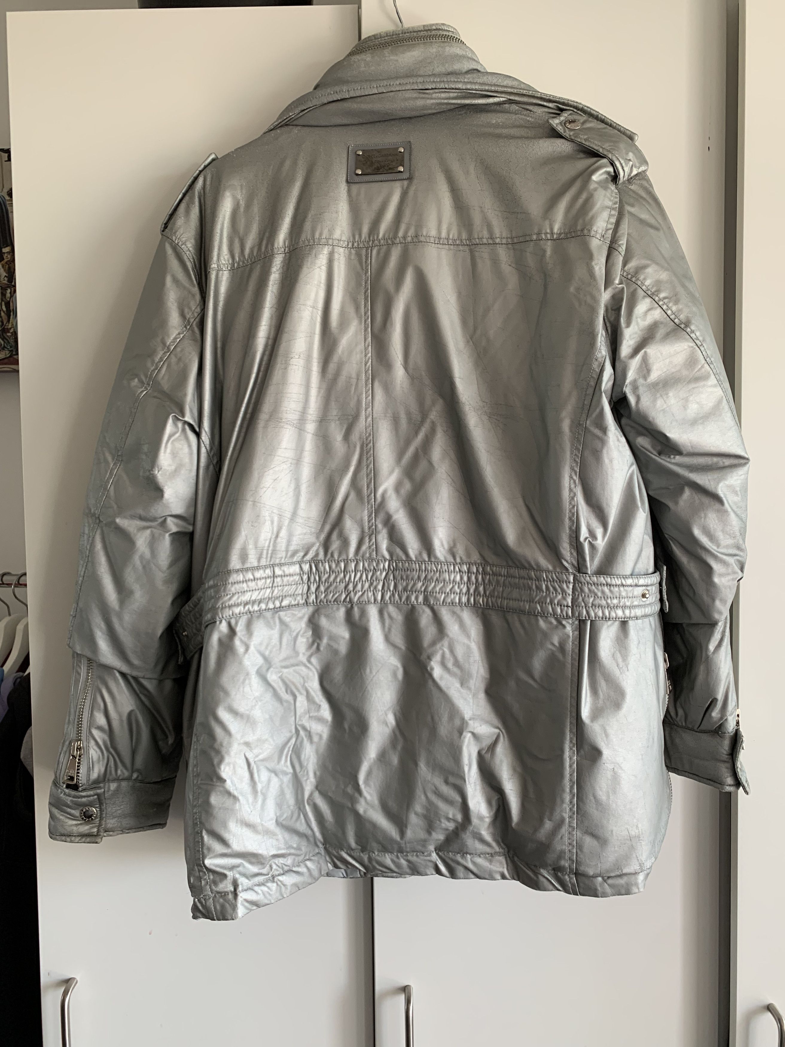 Dolce & Gabbana Dolce & Gabbana Silver Winter Jacket Size US XL / EU 56 / 4 - 6 Thumbnail