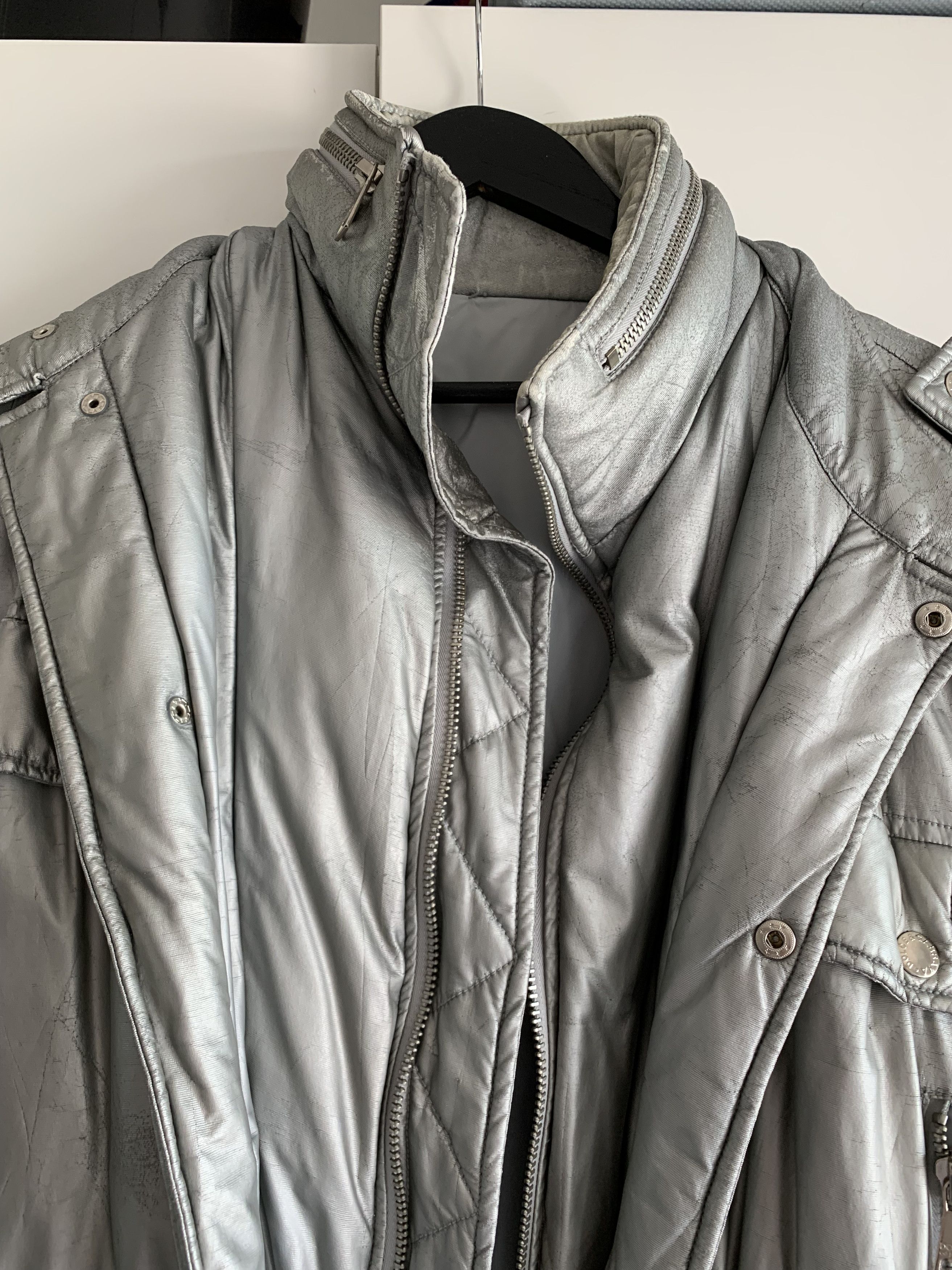 Dolce & Gabbana Dolce & Gabbana Silver Winter Jacket Size US XL / EU 56 / 4 - 2 Thumbnail