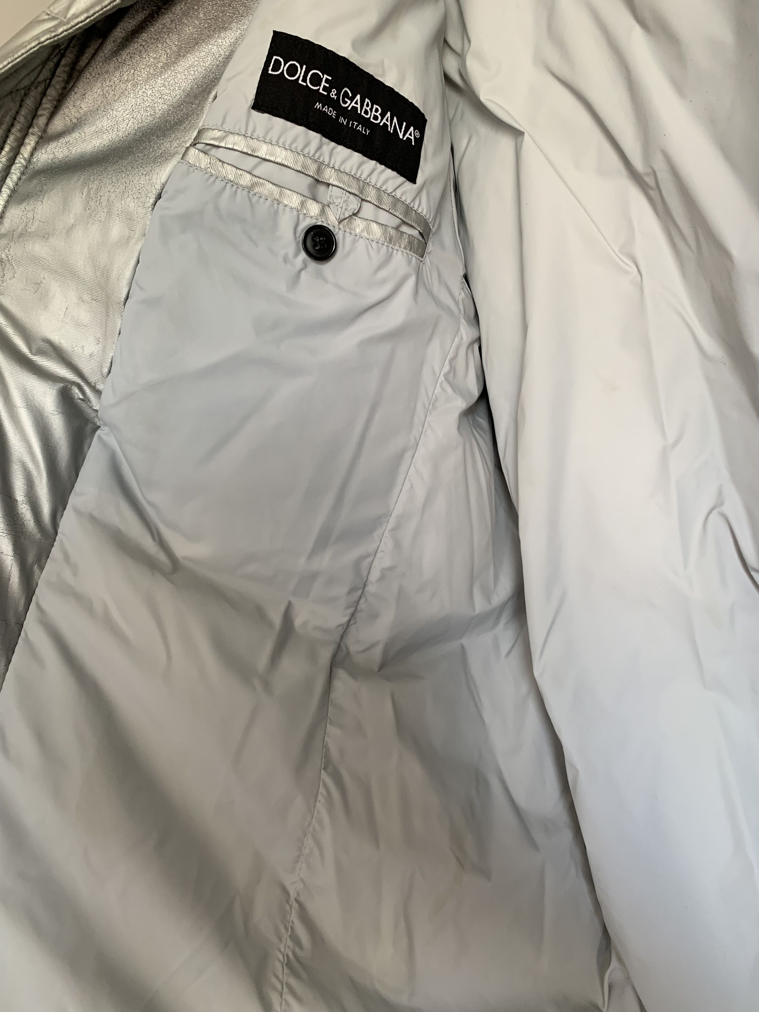 Dolce & Gabbana Dolce & Gabbana Silver Winter Jacket Size US XL / EU 56 / 4 - 8 Thumbnail