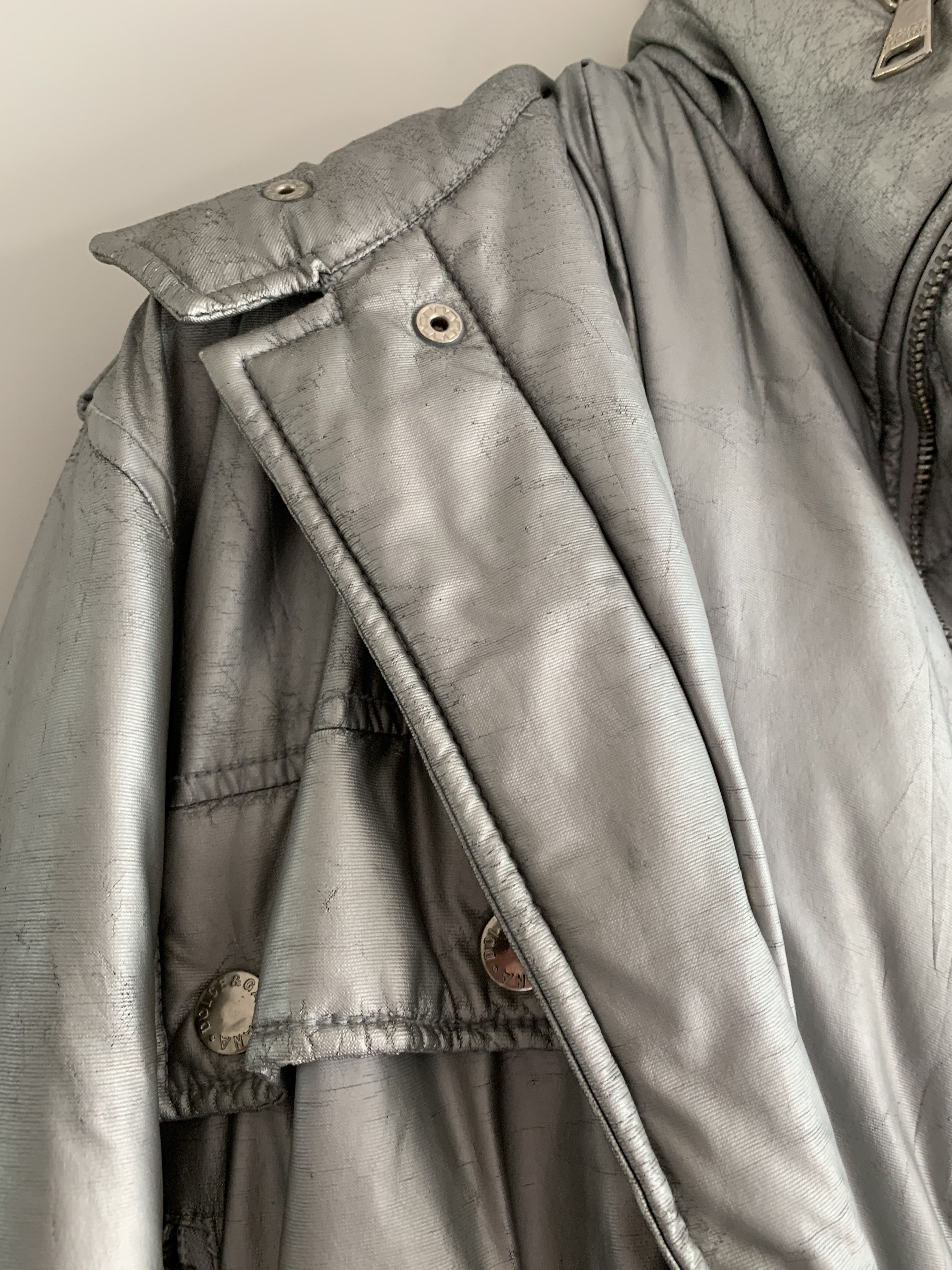 Dolce & Gabbana Dolce & Gabbana Silver Winter Jacket Size US XL / EU 56 / 4 - 4 Thumbnail