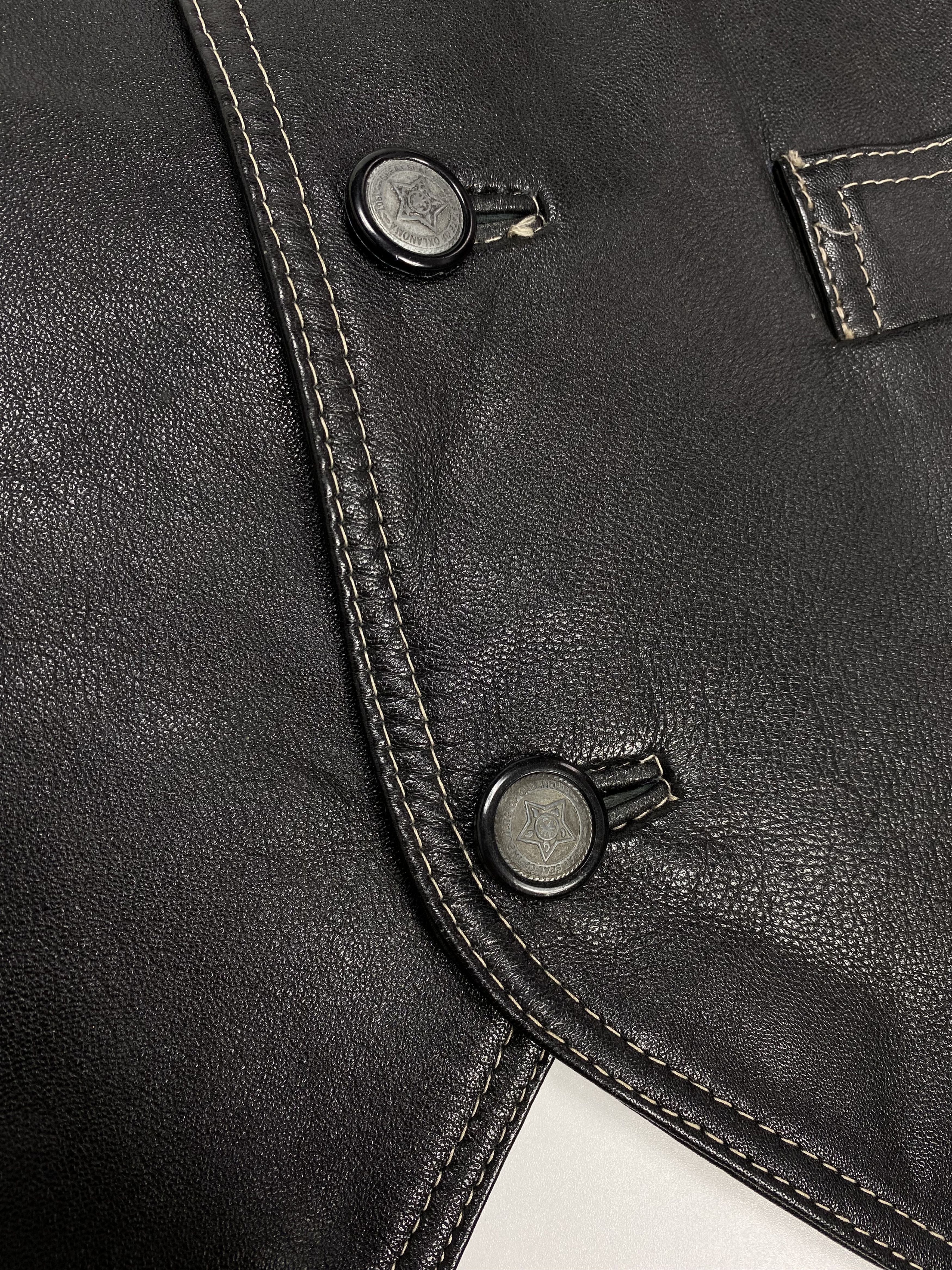 Genuine Leather × Harley Davidson × Vintage Harley Davidson USA Y2K Leather Biker Vest Waistcoat Size US M / EU 48-50 / 2 - 5 Thumbnail