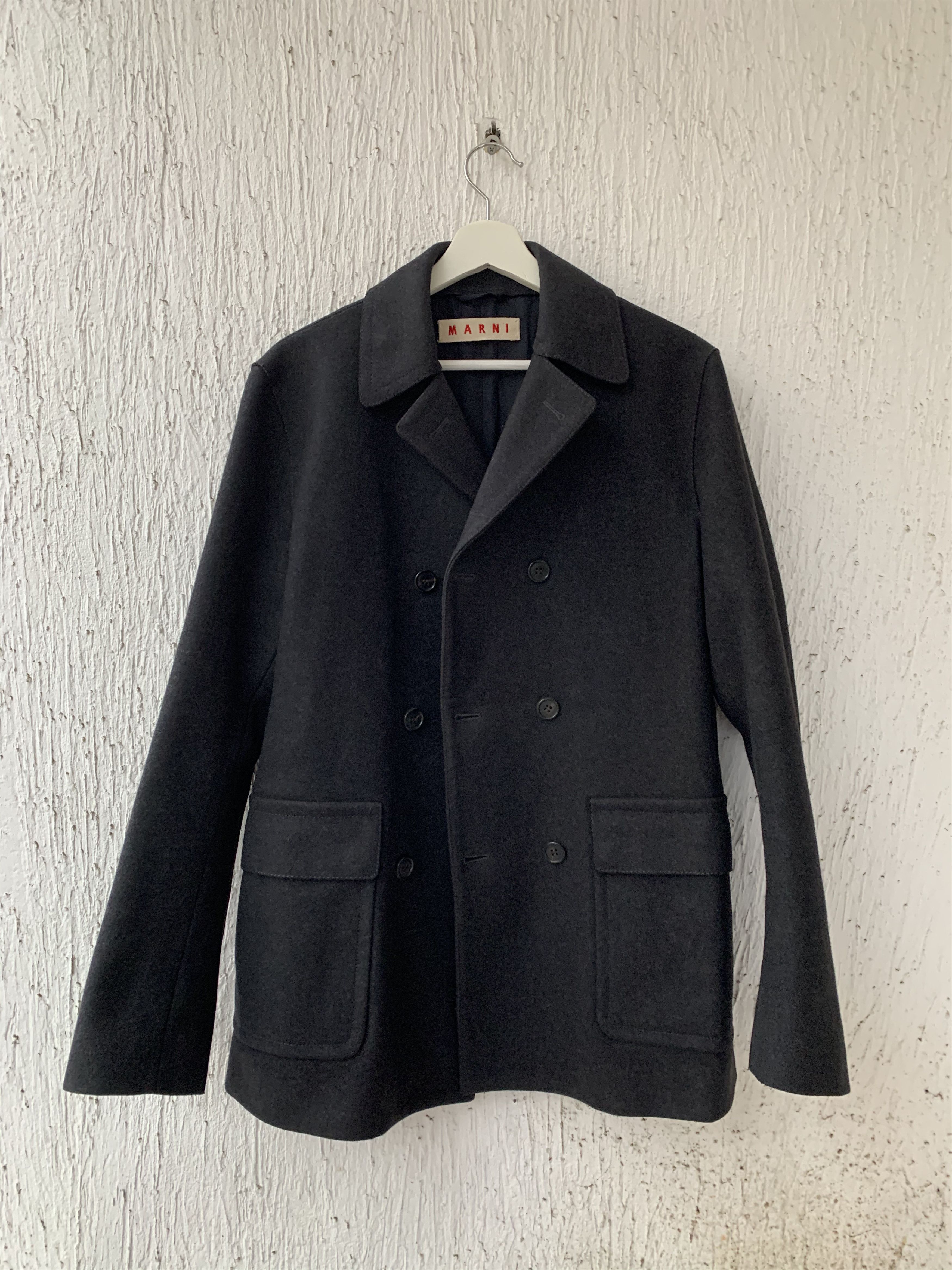 Marni BNWOT heavy wool and cashmere blend peacoat Size US S / EU 44-46 / 1 - 2 Thumbnail