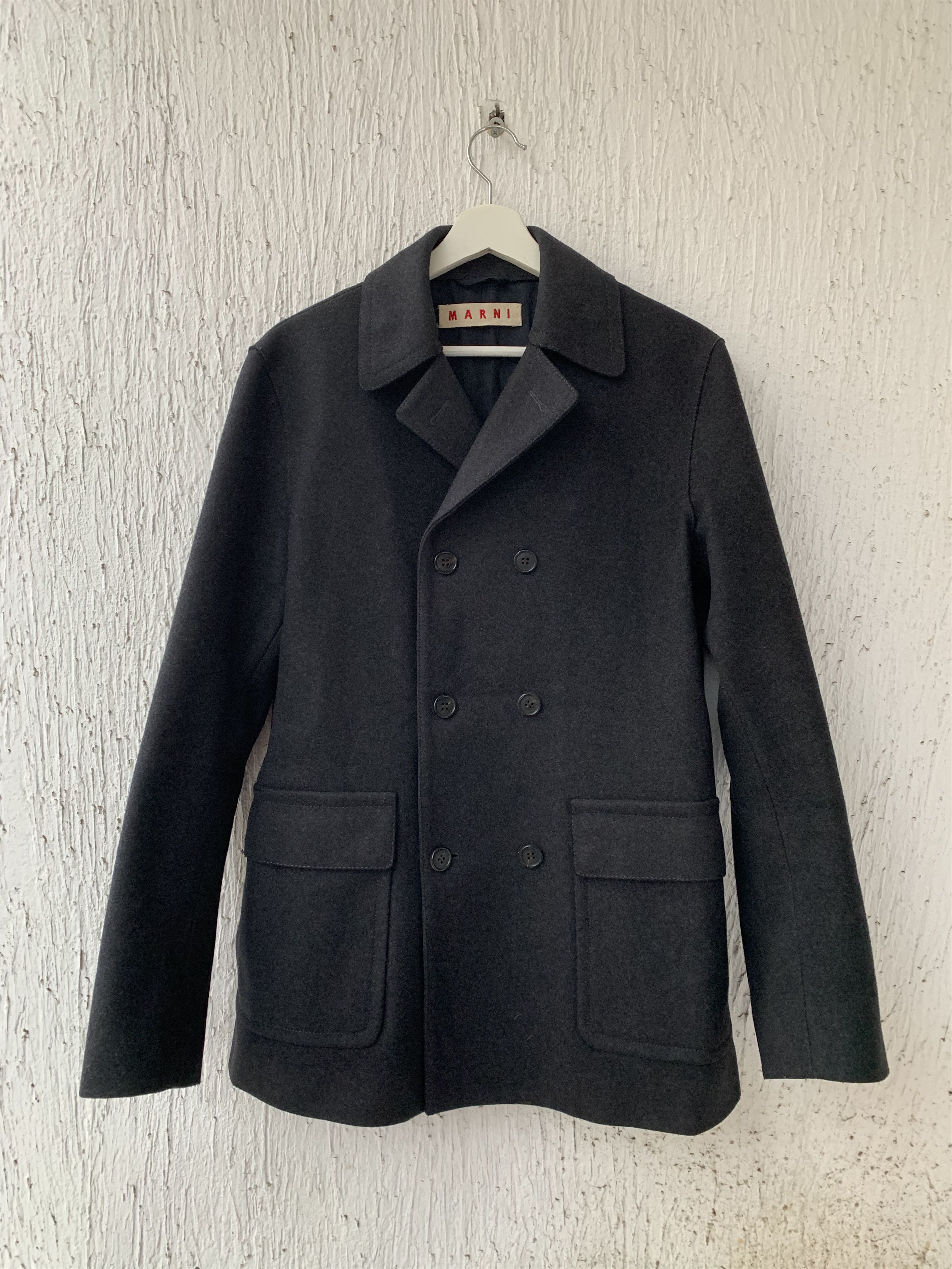 Marni BNWOT heavy wool and cashmere blend peacoat Size US S / EU 44-46 / 1 - 1 Thumbnail