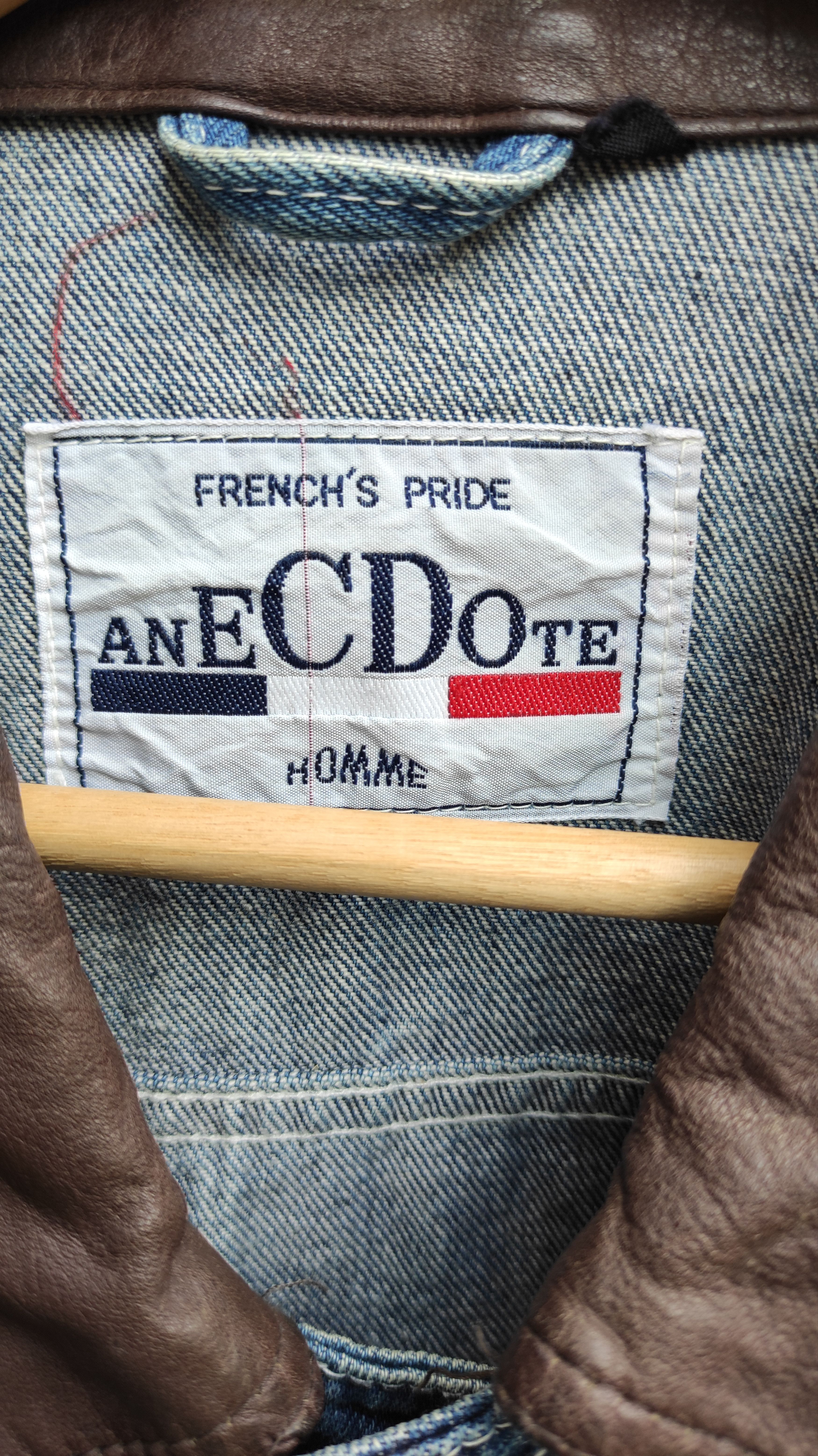 Japanese Brand Vintage Retro ANECDOTE HOMME French's Pride Denim Jacket Size US M / EU 48-50 / 2 - 11 Thumbnail