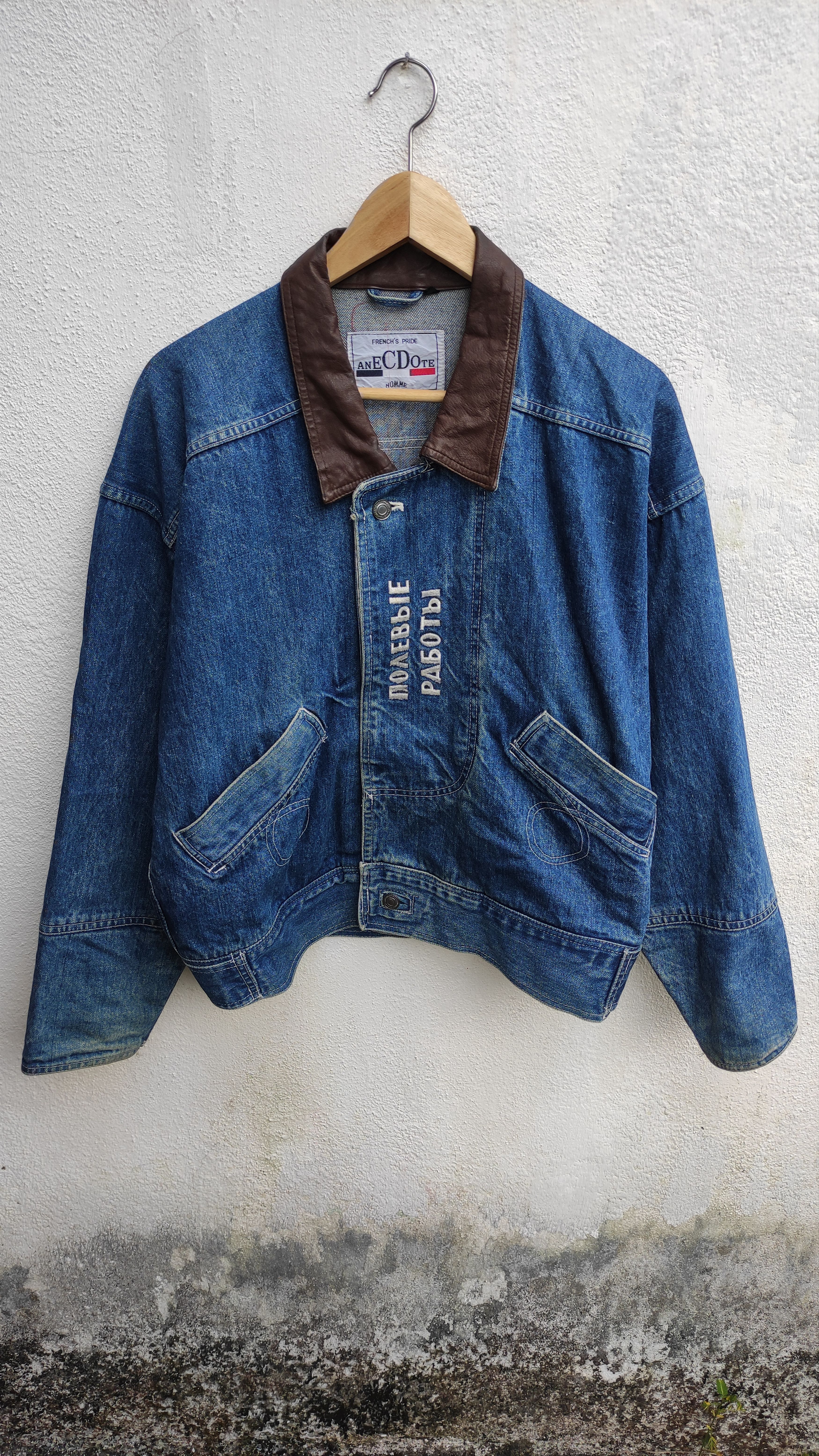 Japanese Brand Vintage Retro ANECDOTE HOMME French's Pride Denim Jacket Size US M / EU 48-50 / 2 - 2 Thumbnail