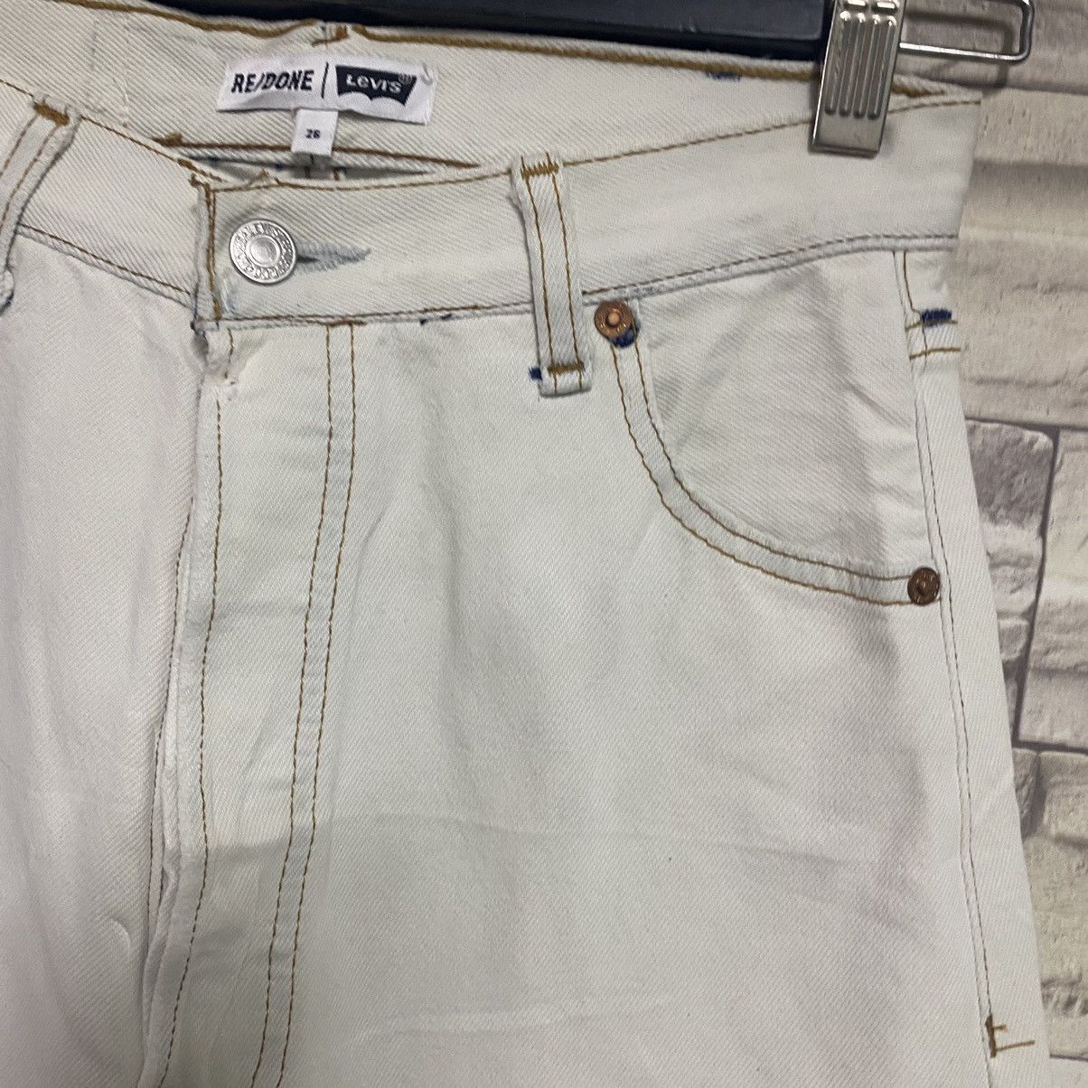 RE/DONE Re/Done Denim Flare Jeans Reconstucted Size 26" / US 2 / IT 38 - 9 Thumbnail