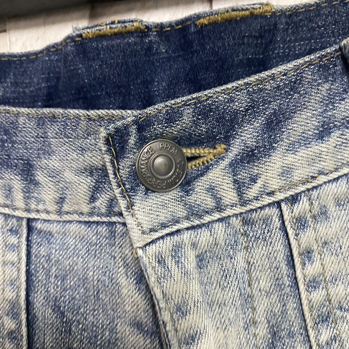 PPFM PPFM Curved Leg Acid Washed Denim Jeans Size US 31 - 7 Thumbnail