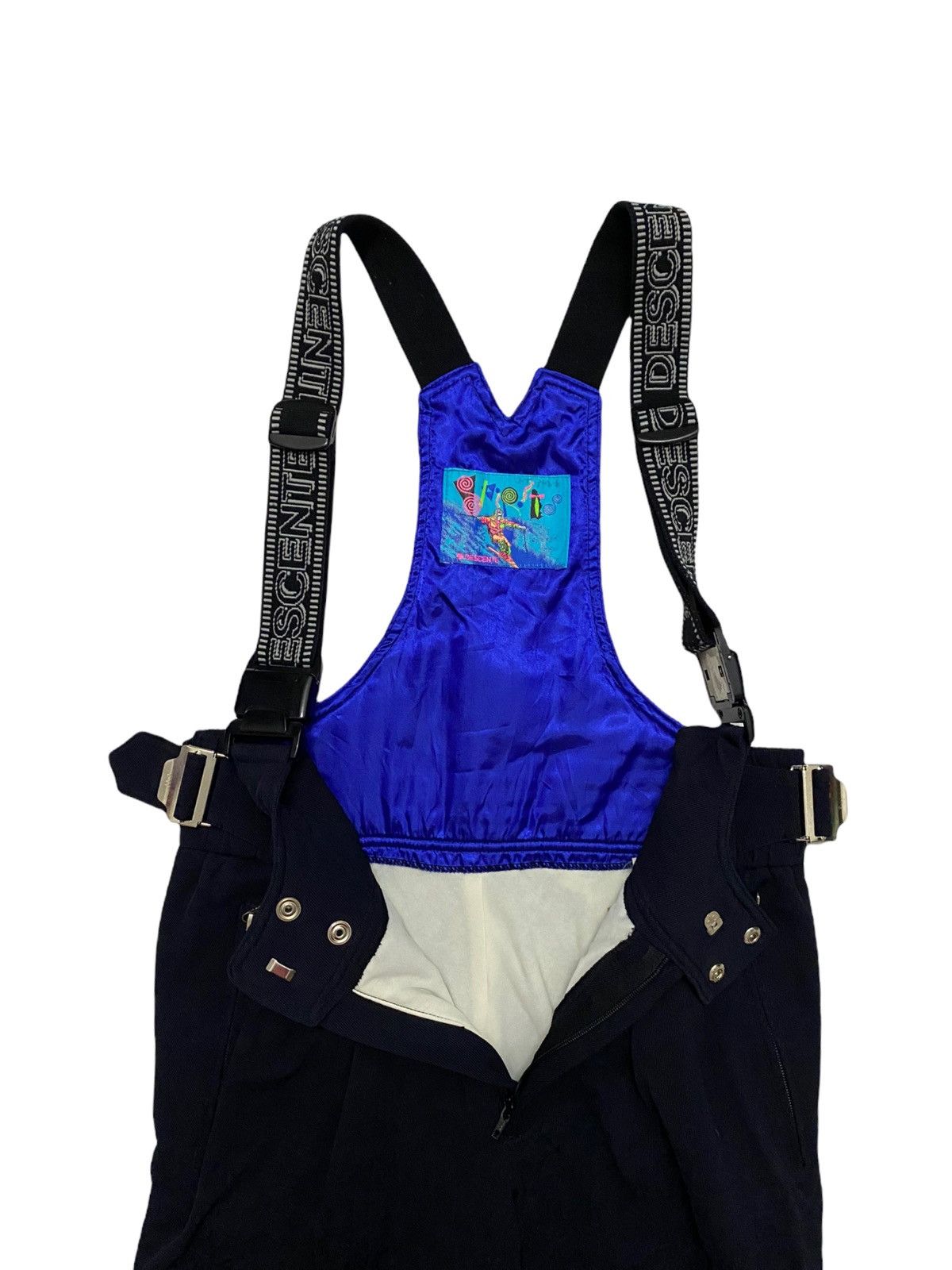 Descente × Vintage Rare Vtg 90s Descente Ski Overalls Winter Snow Jumpsuit Size US 31 - 2 Thumbnail