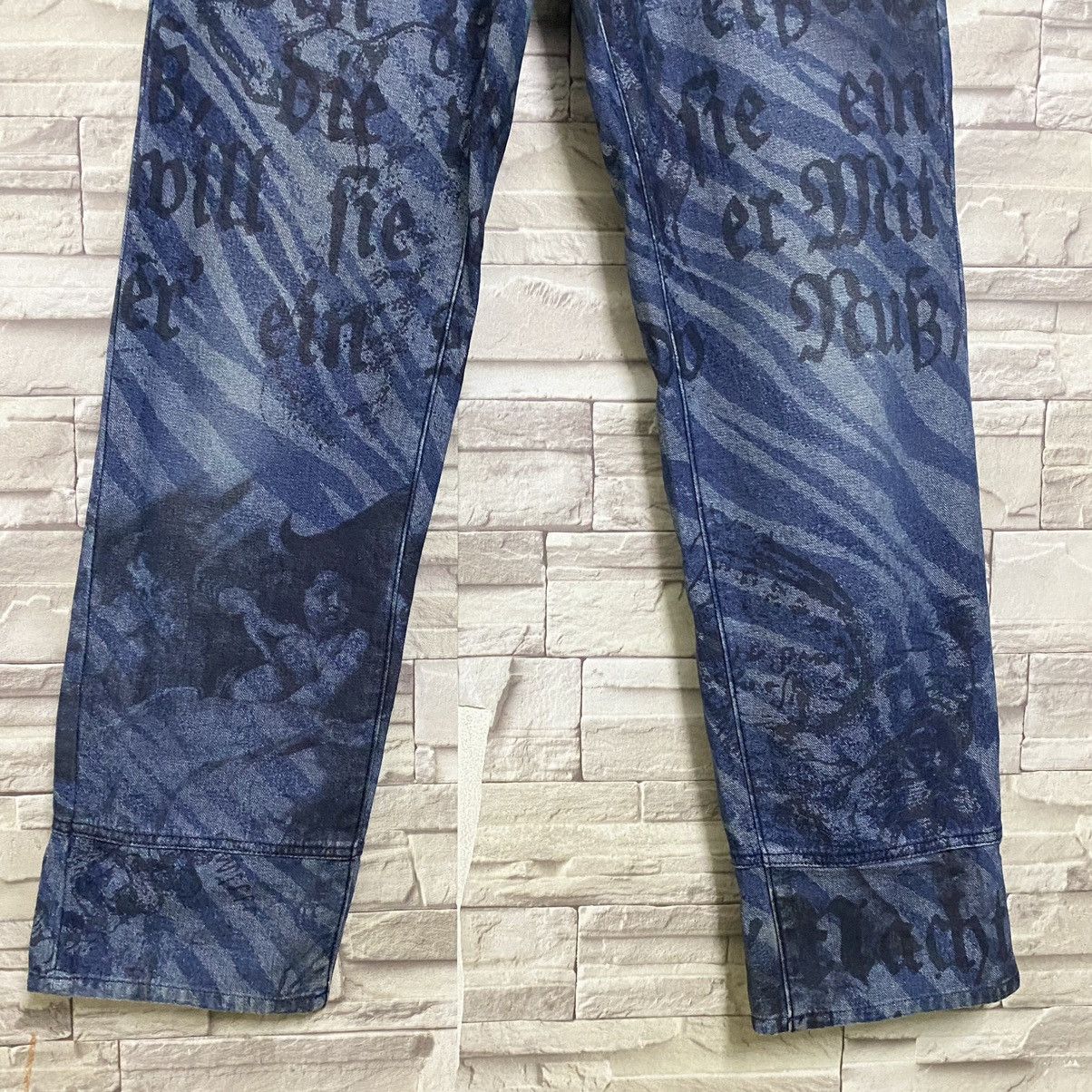 Yoshiyuki Konishi Yoshiyuki konishi All Over Printed Denim Jeans Size 26" / US 2 / IT 38 - 6 Thumbnail