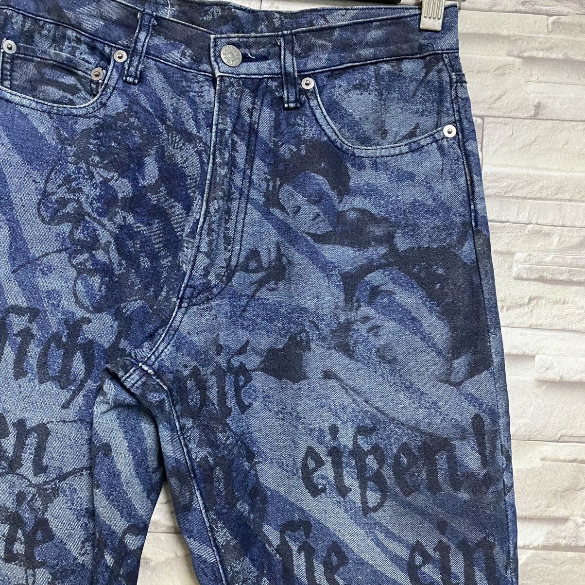 Yoshiyuki Konishi Yoshiyuki konishi All Over Printed Denim Jeans Size 26" / US 2 / IT 38 - 10 Thumbnail