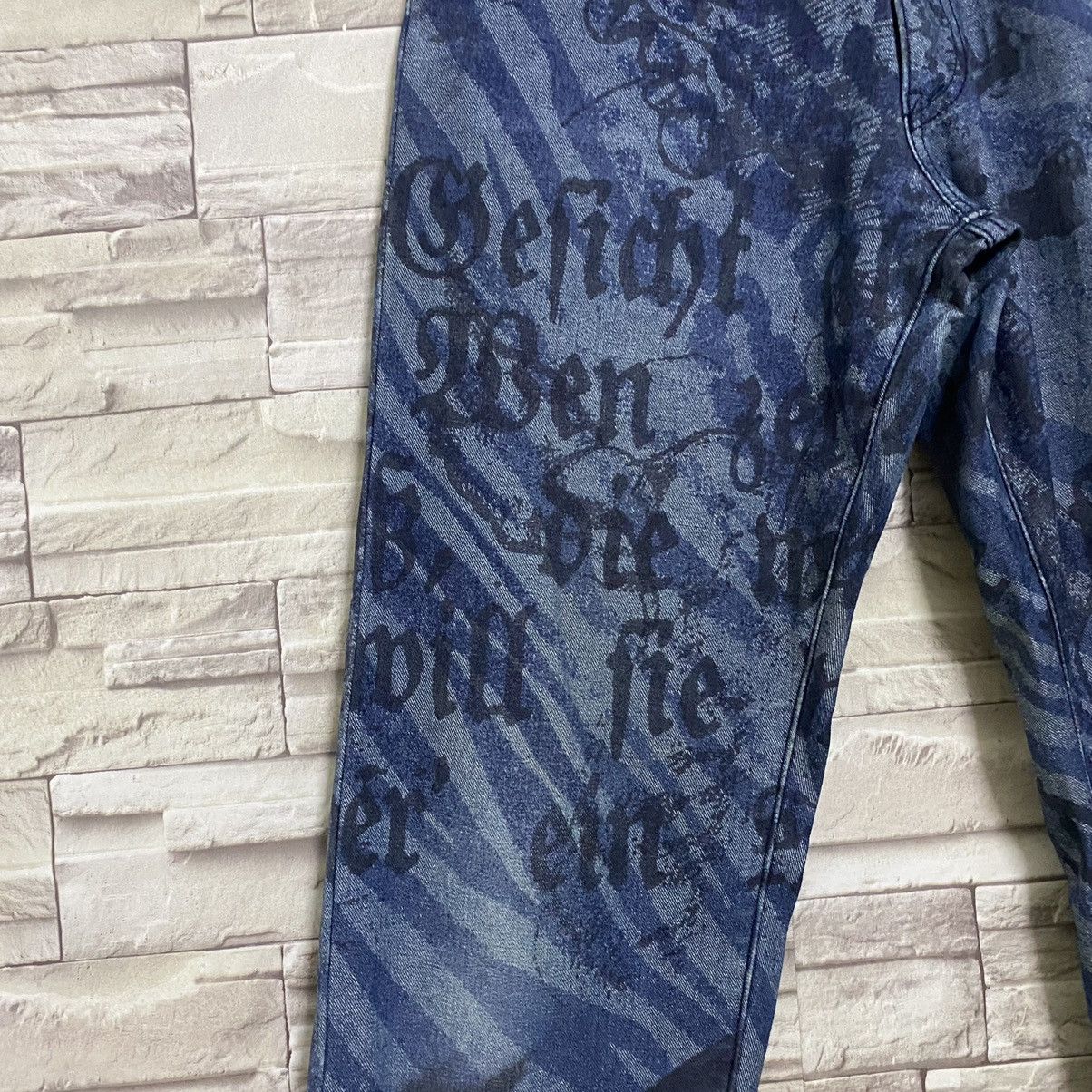 Yoshiyuki Konishi Yoshiyuki konishi All Over Printed Denim Jeans Size 26" / US 2 / IT 38 - 8 Thumbnail