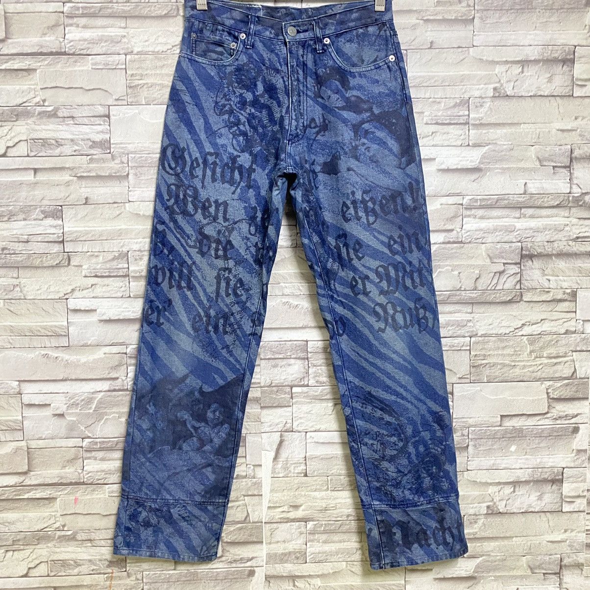 Yoshiyuki Konishi Yoshiyuki konishi All Over Printed Denim Jeans Size 26" / US 2 / IT 38 - 4 Thumbnail
