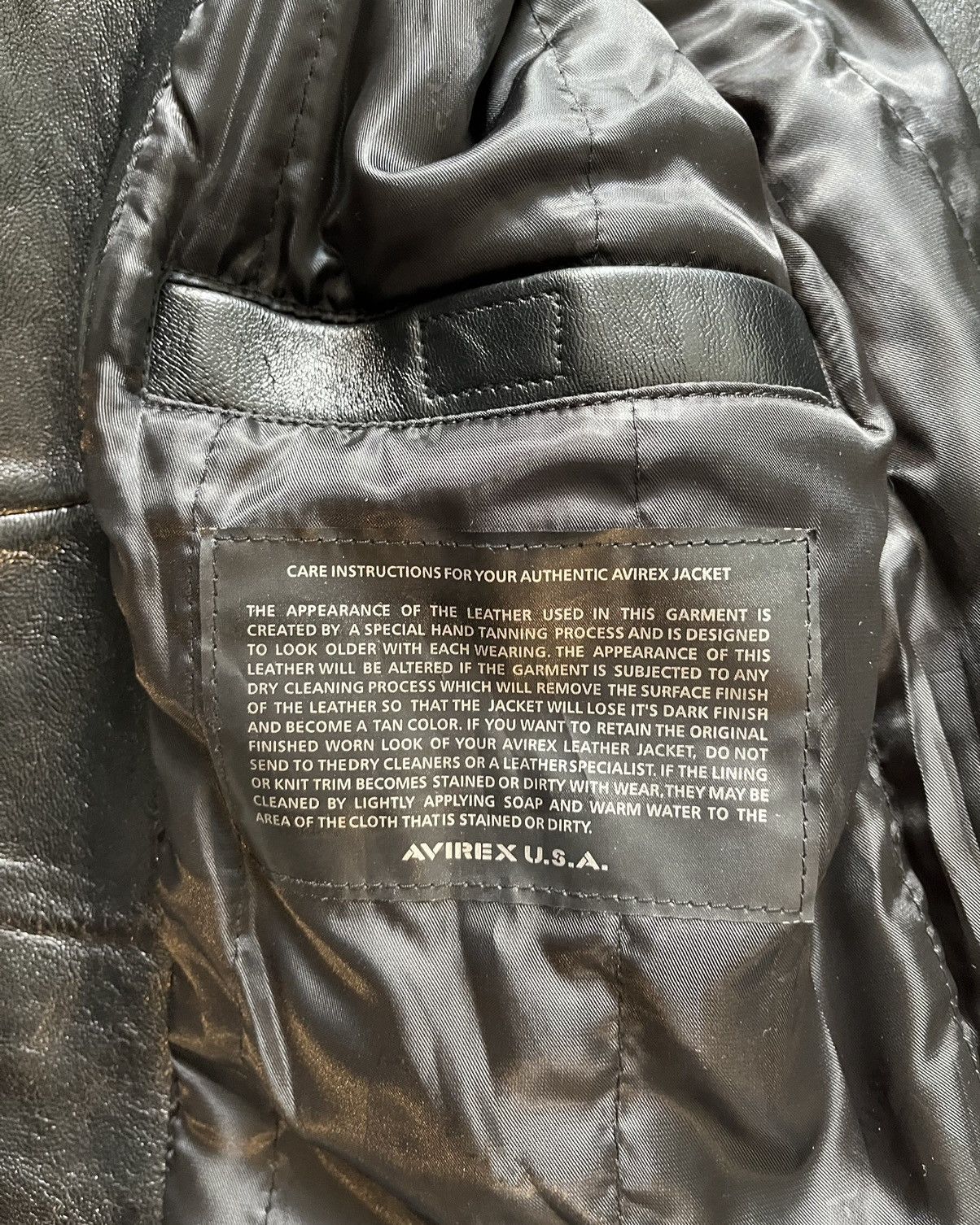 Avirex 1990s Avirex Leather Jacket Aviator Size M / US 6-8 / IT 42-44 - 11 Thumbnail