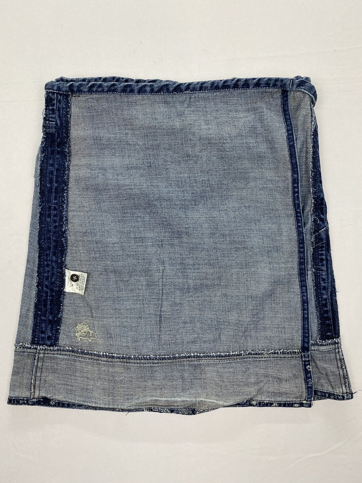 Japanese Brand Drug Store’s Rare Paisley Denim Wrap Skirt Size 32" / US 10 / IT 46 - 7 Thumbnail