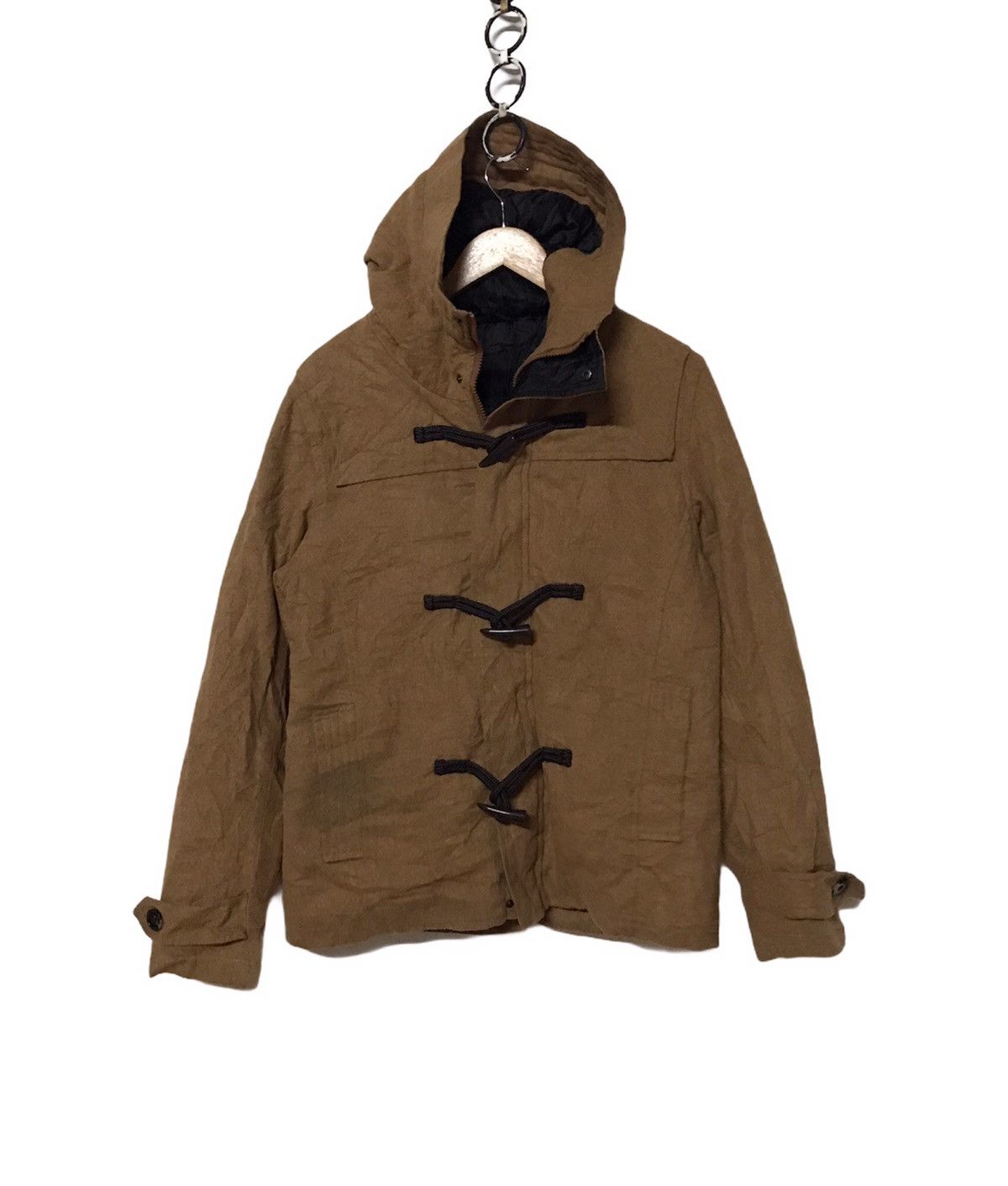 image of Vintage 5 Zip Five Wool Duffle Jacket in Brown, Men's (Size Small)