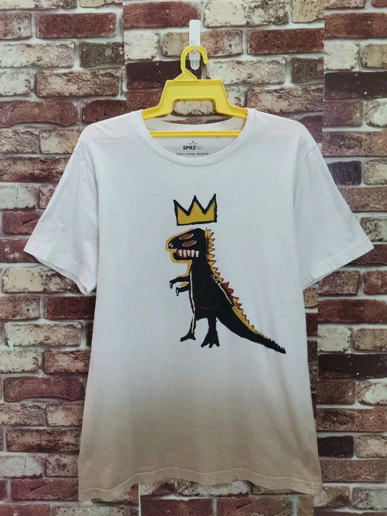 Japanese Brand × Jean-Michel Basquiat × Vintage Jean Michel Basquiat x SPRZNY Pop Art Dinasour Size US XL / EU 56 / 4 - 1 Thumbnail