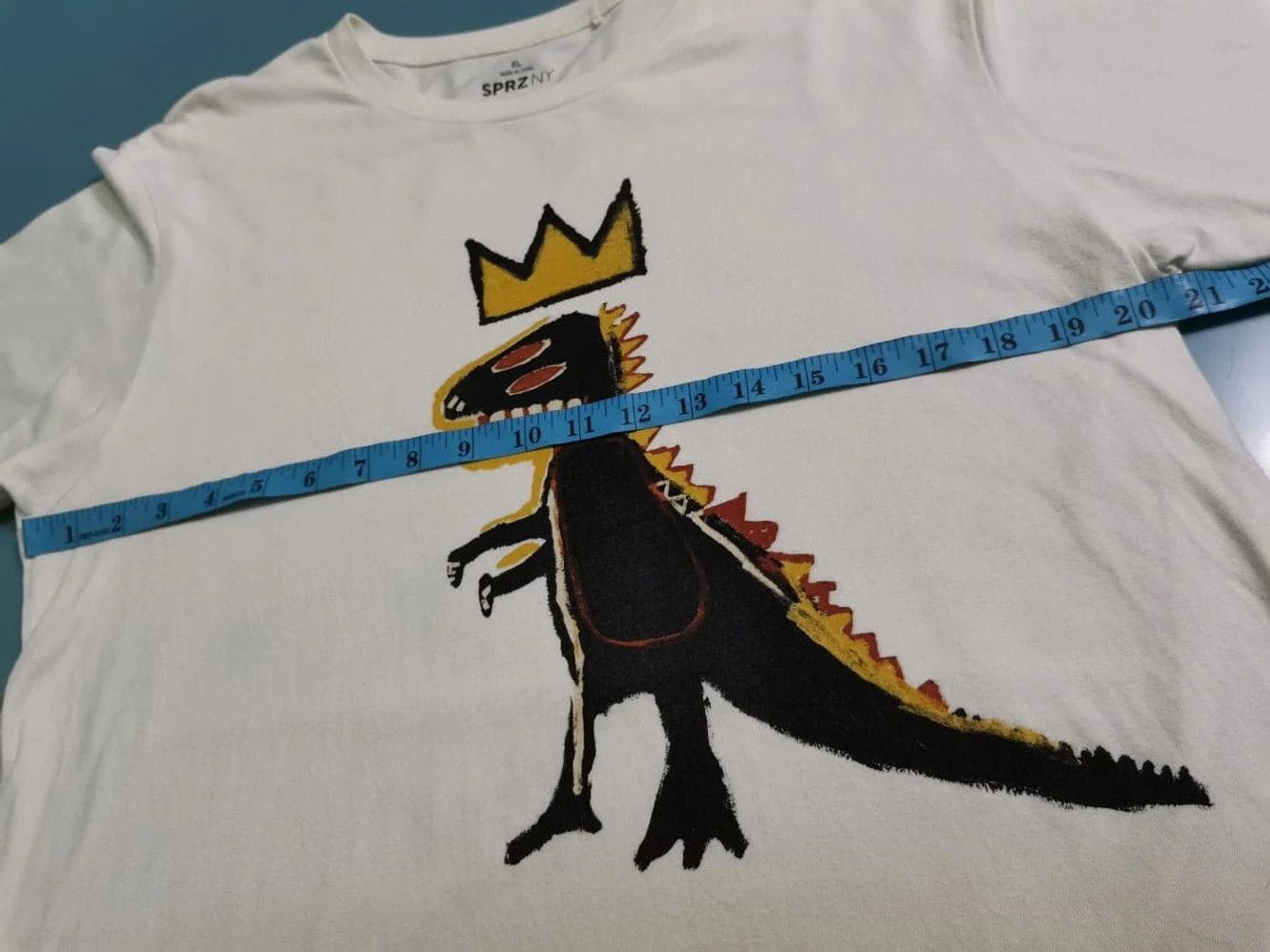 Japanese Brand × Jean-Michel Basquiat × Vintage Jean Michel Basquiat x SPRZNY Pop Art Dinasour Size US XL / EU 56 / 4 - 4 Thumbnail