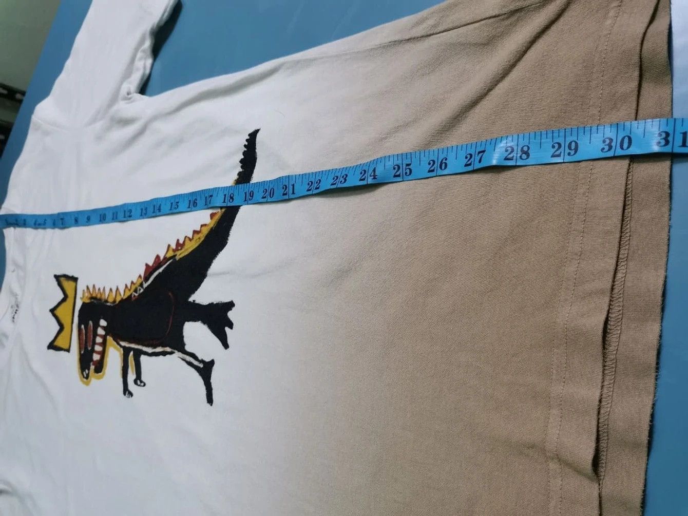 Japanese Brand × Jean-Michel Basquiat × Vintage Jean Michel Basquiat x SPRZNY Pop Art Dinasour Size US XL / EU 56 / 4 - 5 Thumbnail