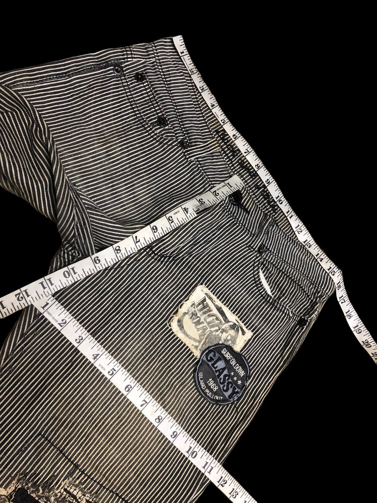 Hypebeast BACK & FAITH STRIPED RAILROAD PATCHES PANT Size US 31 - 8 Thumbnail