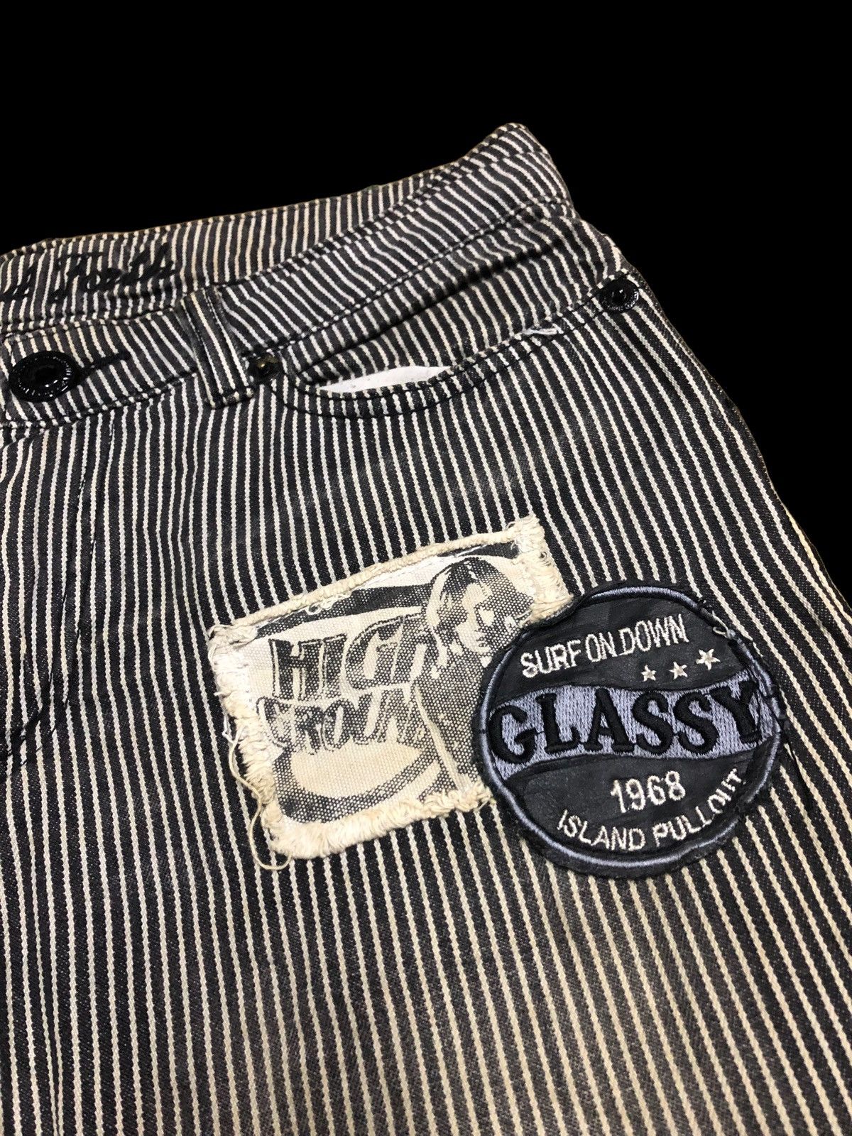 Hypebeast BACK & FAITH STRIPED RAILROAD PATCHES PANT Size US 31 - 4 Thumbnail