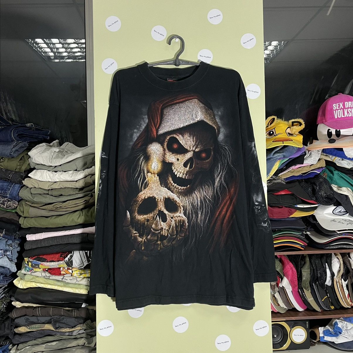 Vintage Vintage Y2K Skull Graphic Tee Horror Grunge Dark Aesthetic X Size US XL / EU 56 / 4 - 1 Thumbnail