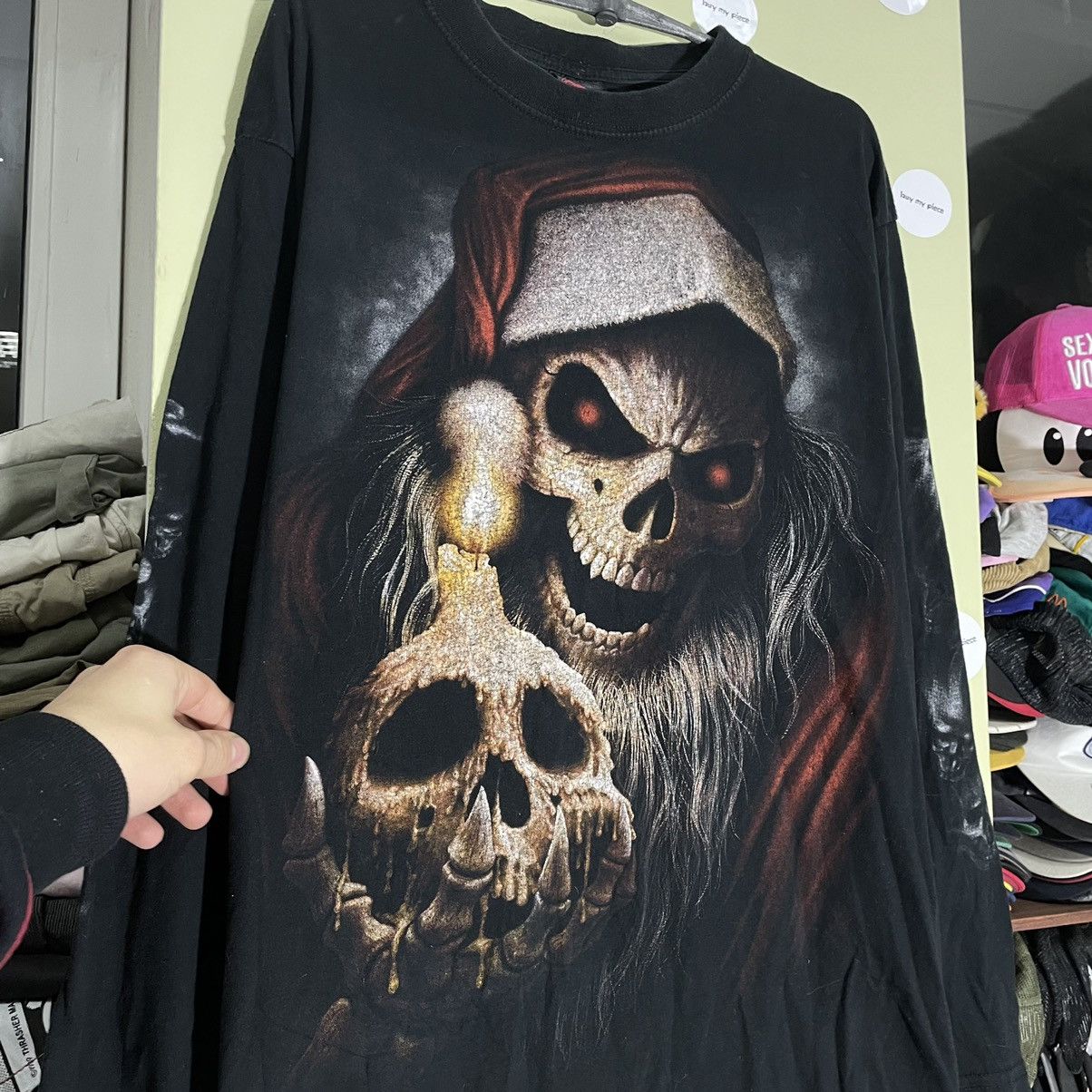 Vintage Vintage Y2K Skull Graphic Tee Horror Grunge Dark Aesthetic X Size US XL / EU 56 / 4 - 6 Thumbnail