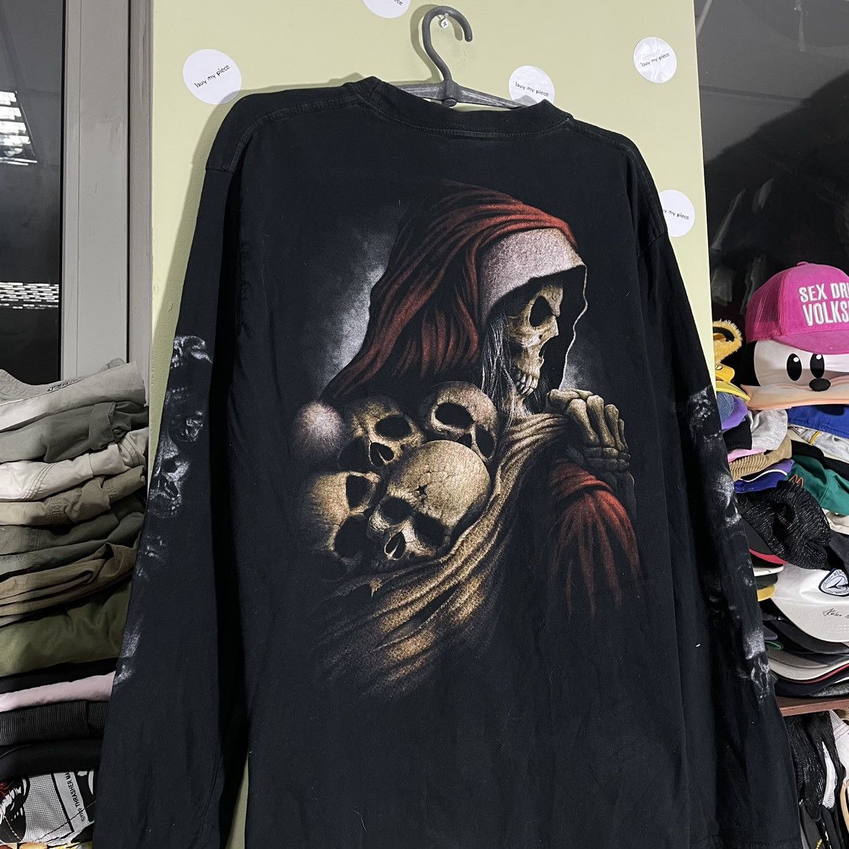 Vintage Vintage Y2K Skull Graphic Tee Horror Grunge Dark Aesthetic X Size US XL / EU 56 / 4 - 9 Thumbnail
