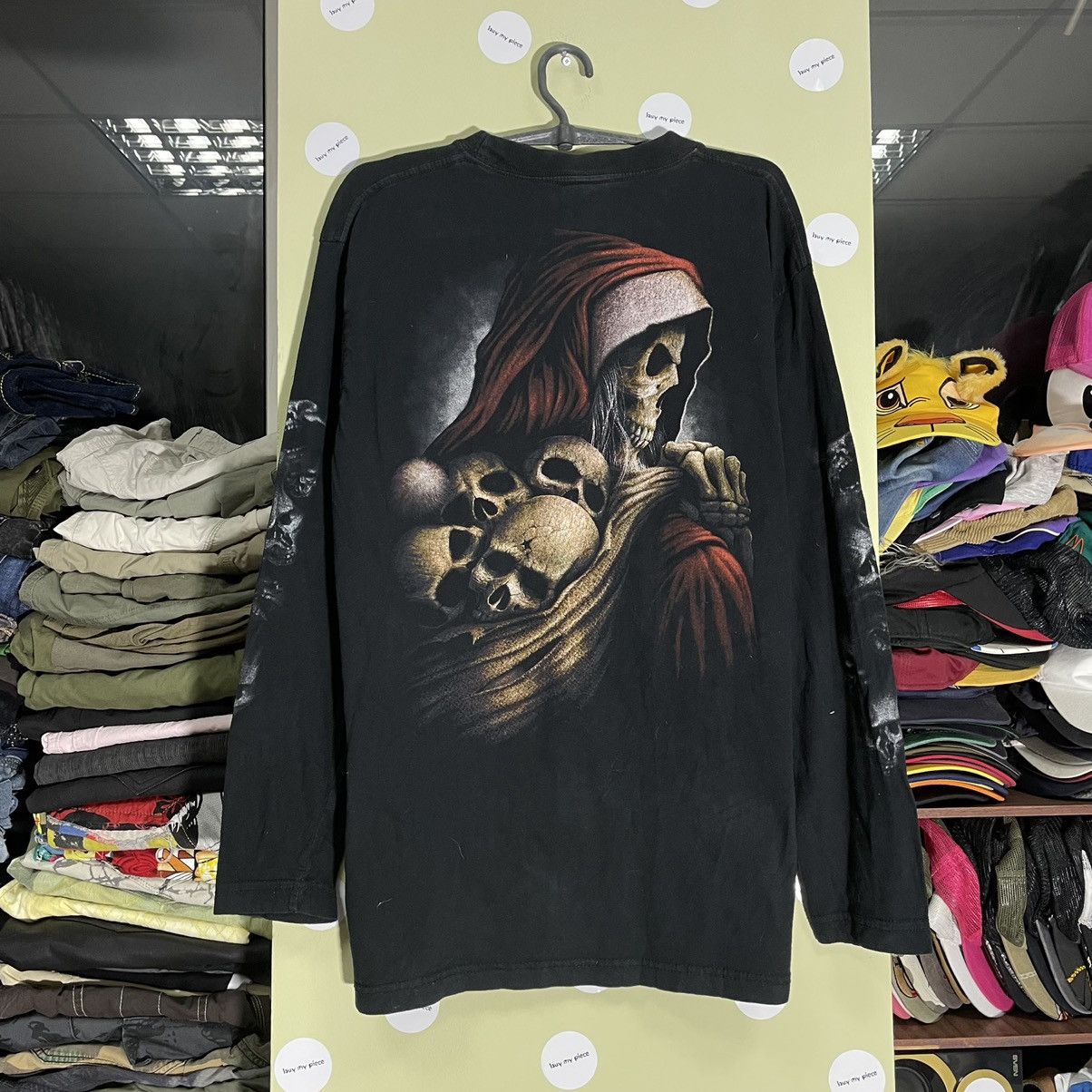 Vintage Vintage Y2K Skull Graphic Tee Horror Grunge Dark Aesthetic X Size US XL / EU 56 / 4 - 8 Thumbnail