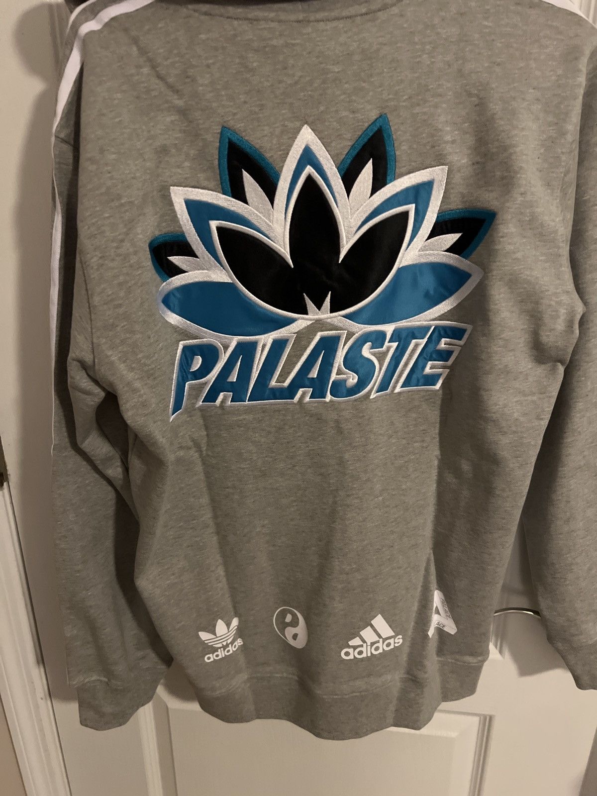 image of Adidas Palaste Hooded Sweatshirt in Grey, Men's (Size Medium)