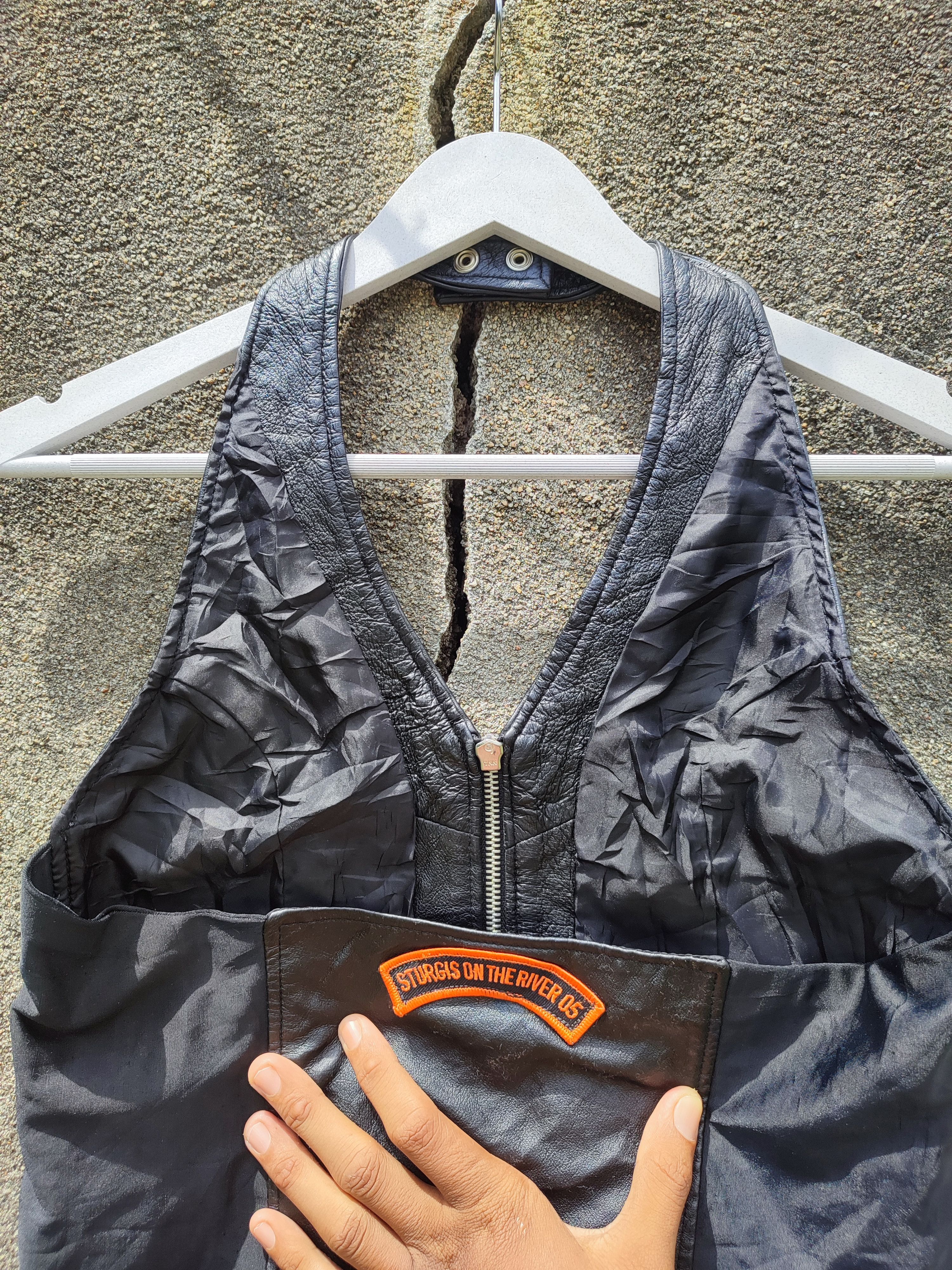 Designer × Leather Sturgis on the River 05 Leather Zip Vest (XS) Size US S / EU 44-46 / 1 - 4 Thumbnail