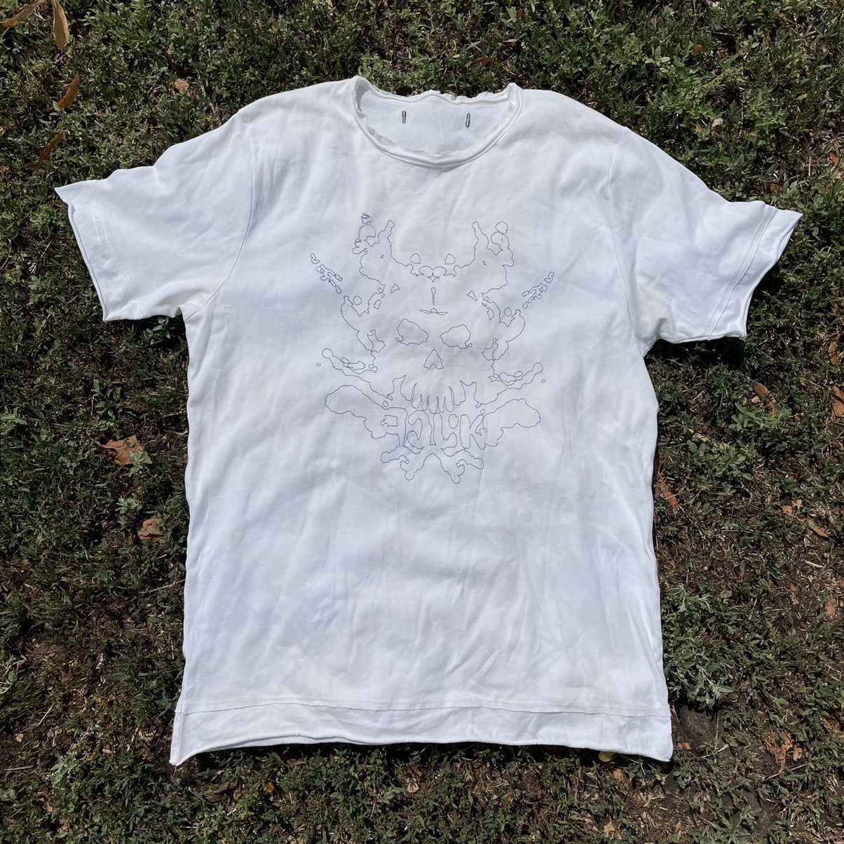 Vintage Vintage 90s Horror Graphic Tee Goth Streetwear Washed Grey M Size US M / EU 48-50 / 2 - 2 Thumbnail