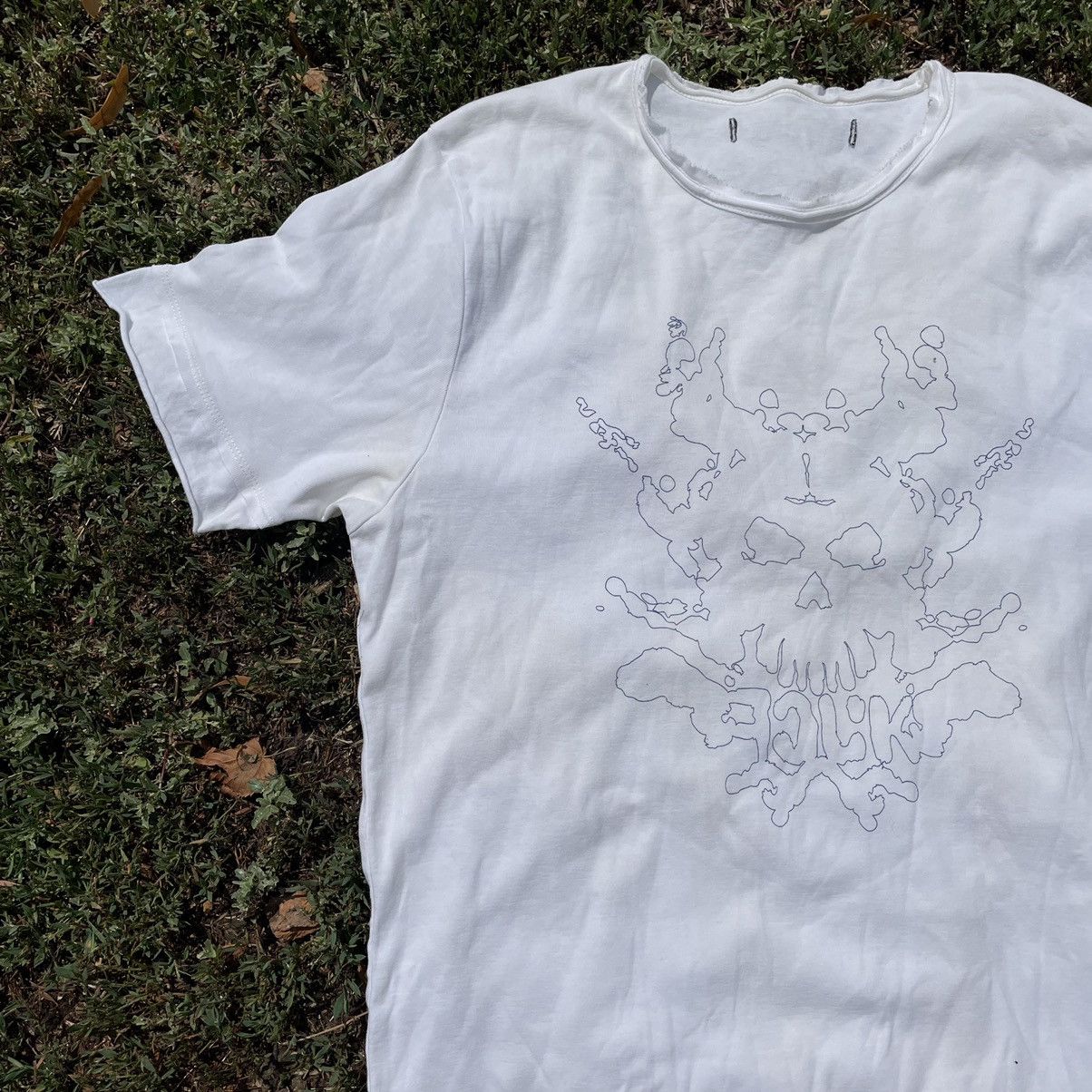 Vintage Vintage 90s Horror Graphic Tee Goth Streetwear Washed Grey M Size US M / EU 48-50 / 2 - 4 Thumbnail
