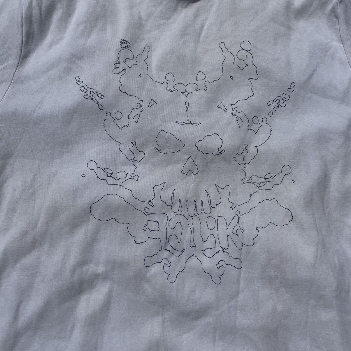 Vintage Vintage 90s Horror Graphic Tee Goth Streetwear Washed Grey M Size US M / EU 48-50 / 2 - 1 Thumbnail