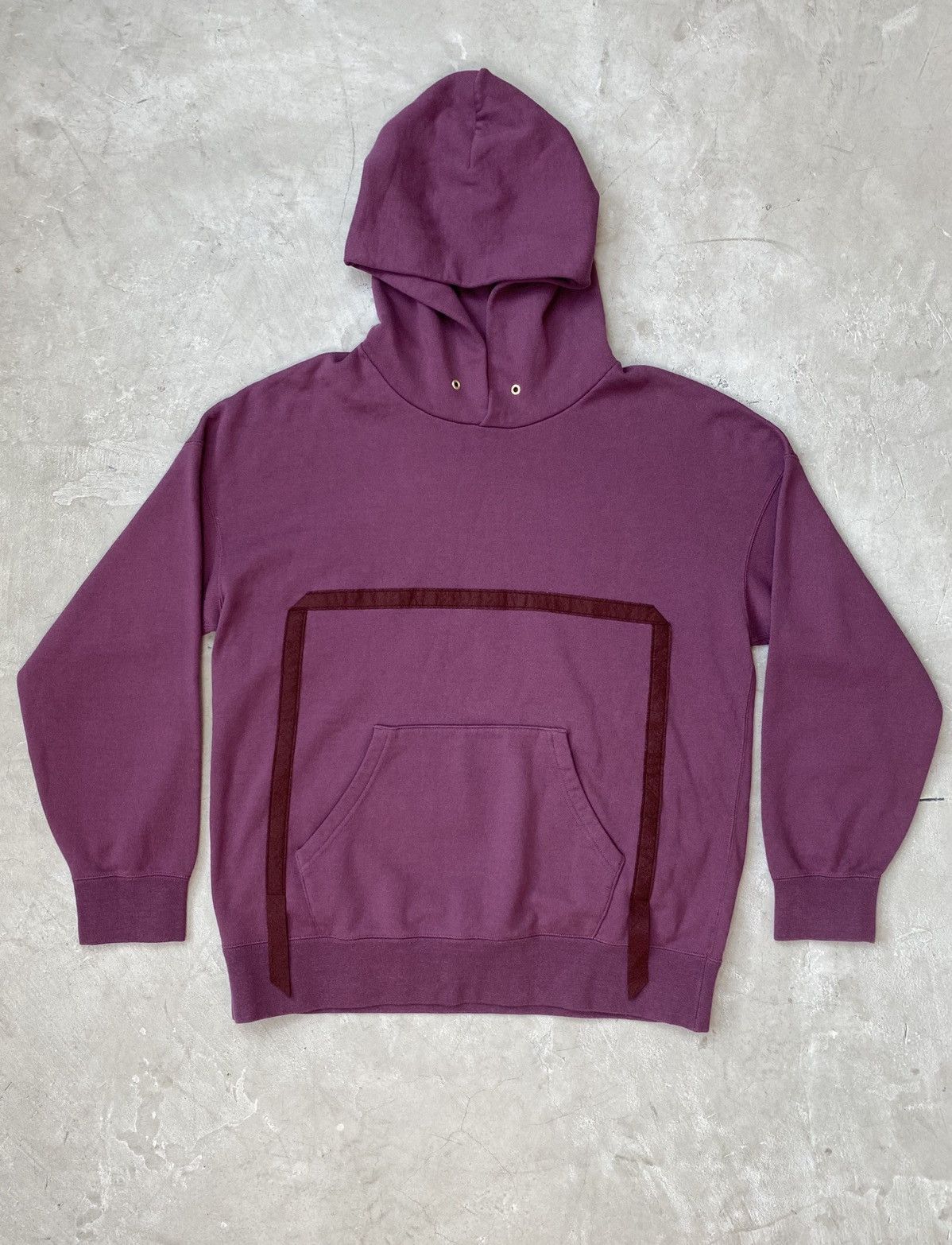 image of Visvim Velour Striped Hoodie in Purple, Men's (Size Medium)