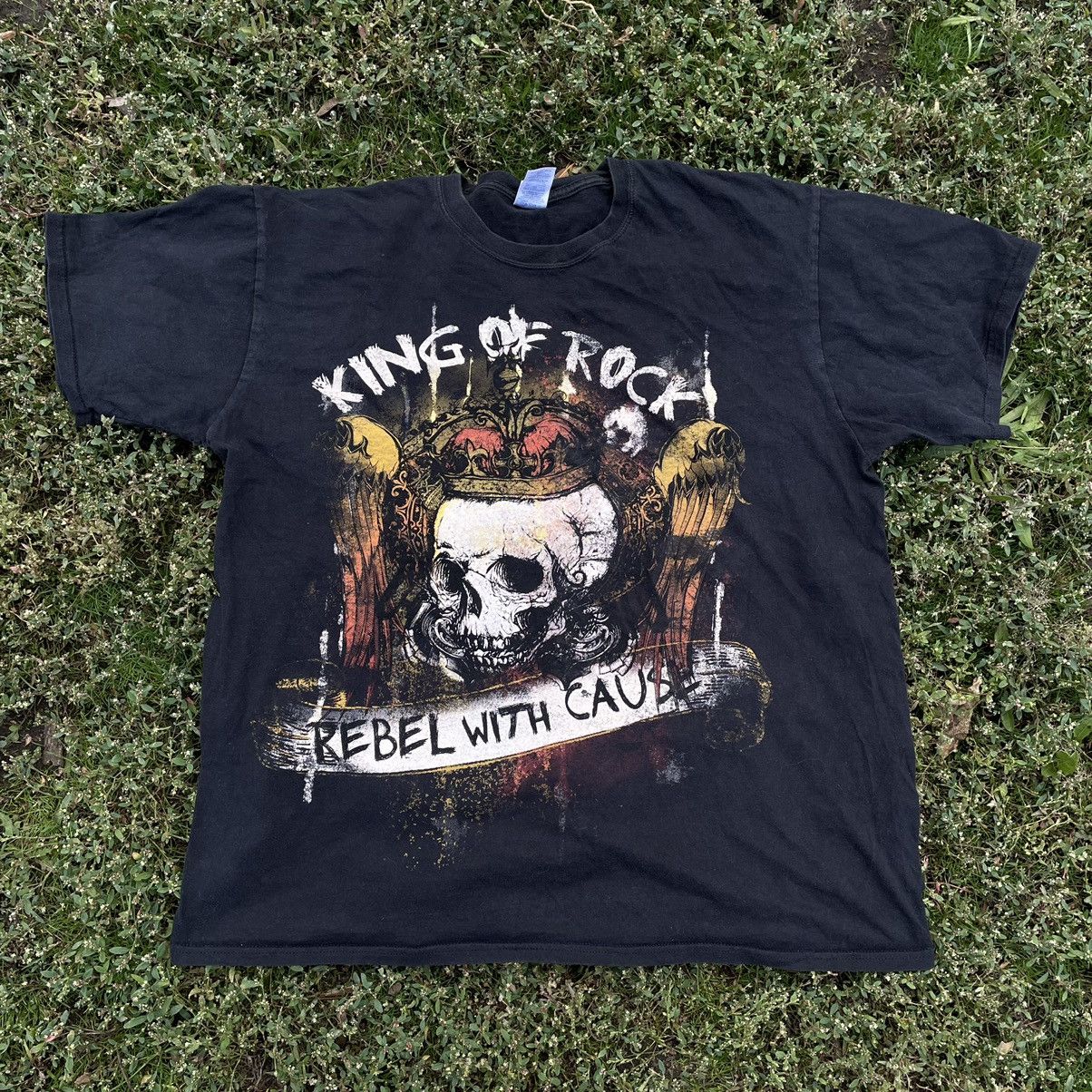 Vintage Vintage Y2K Sun Faded Graphic Skull Band Tee Grunge Boxy XL Size US XL / EU 56 / 4 - 1 Thumbnail