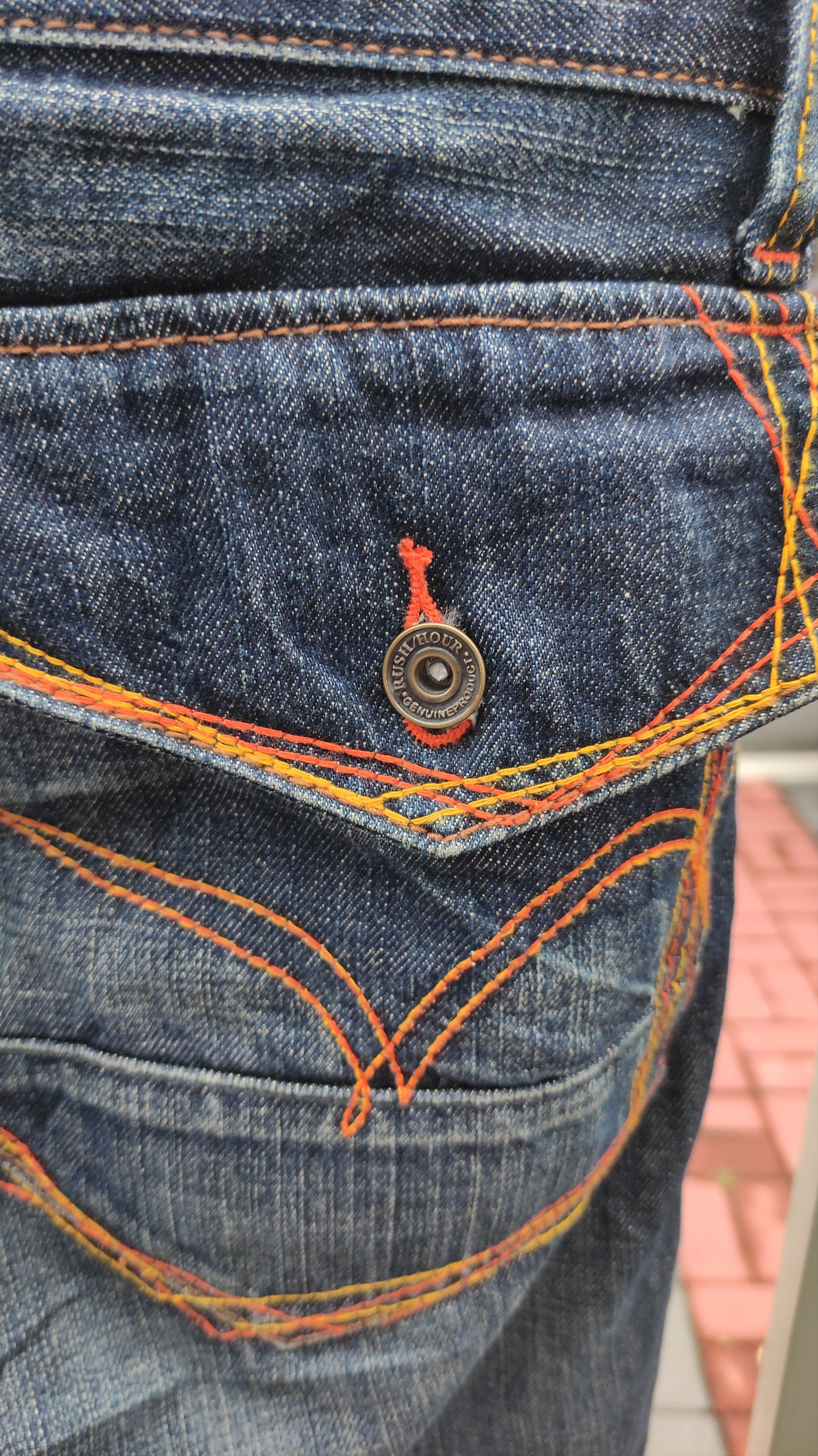 If Six Was Nine × Japanese Brand RUSH HOURS Double Waist Straight Cut Denim Jeans Size US 31 - 6 Thumbnail