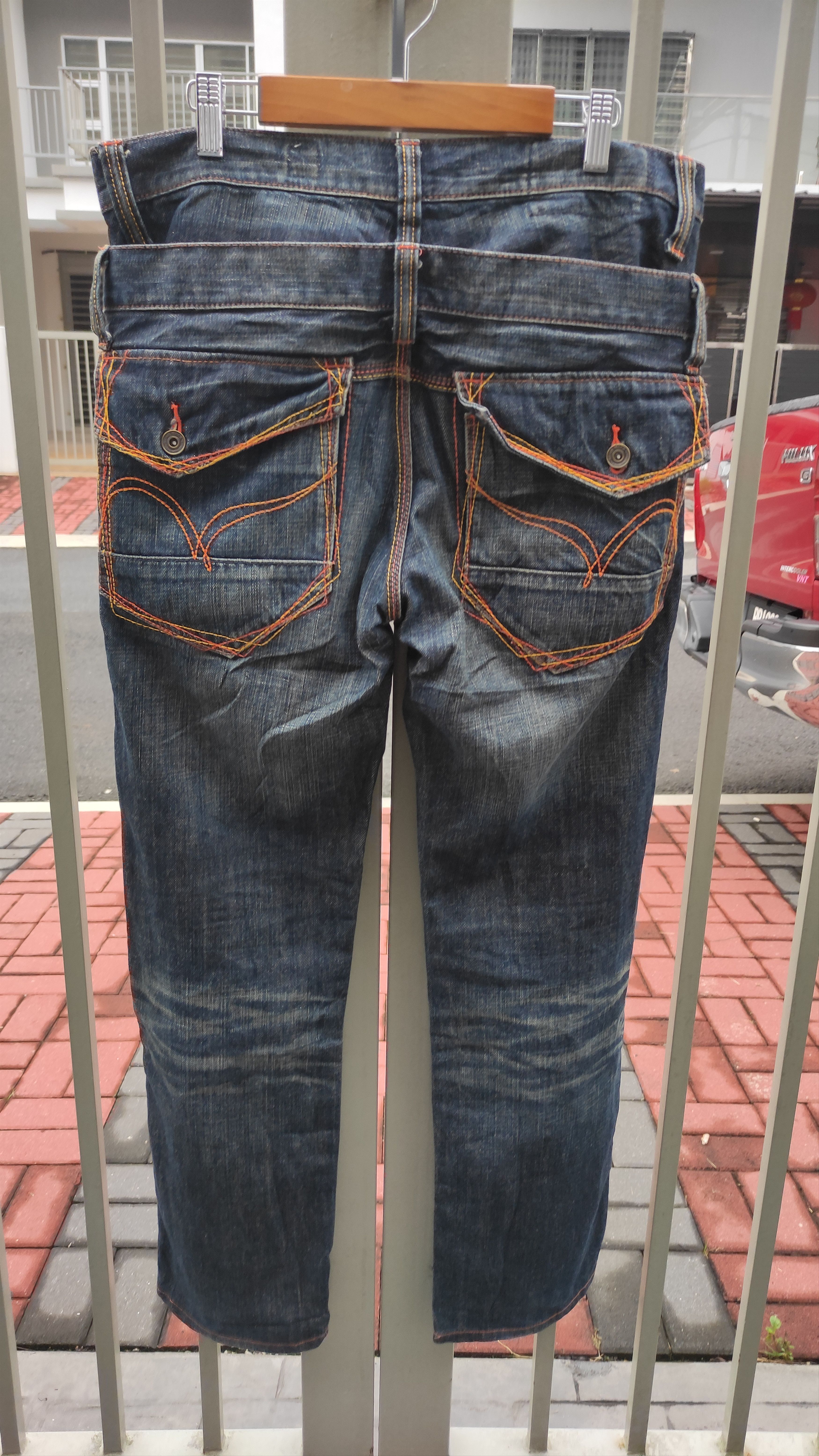 If Six Was Nine × Japanese Brand RUSH HOURS Double Waist Straight Cut Denim Jeans Size US 31 - 1 Thumbnail