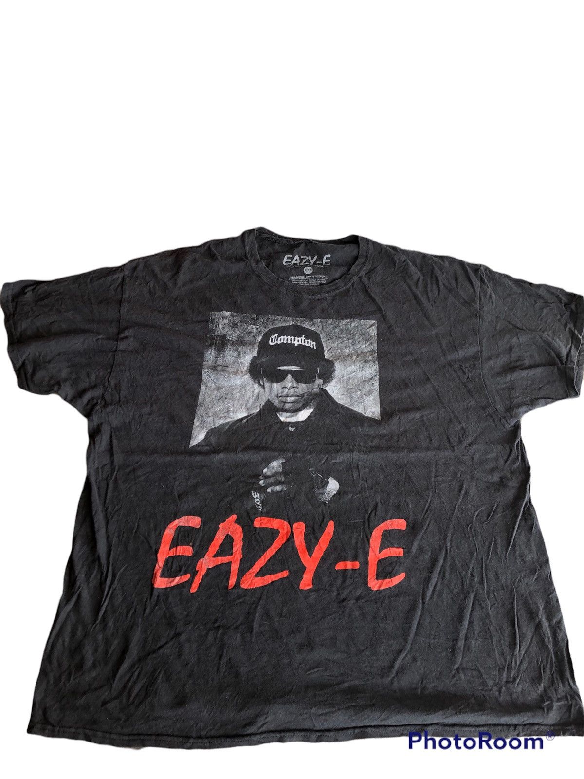 Image of Band Tees x Rap Tees Easy-E Rap Tees in Black, Men's (Size 2XL)