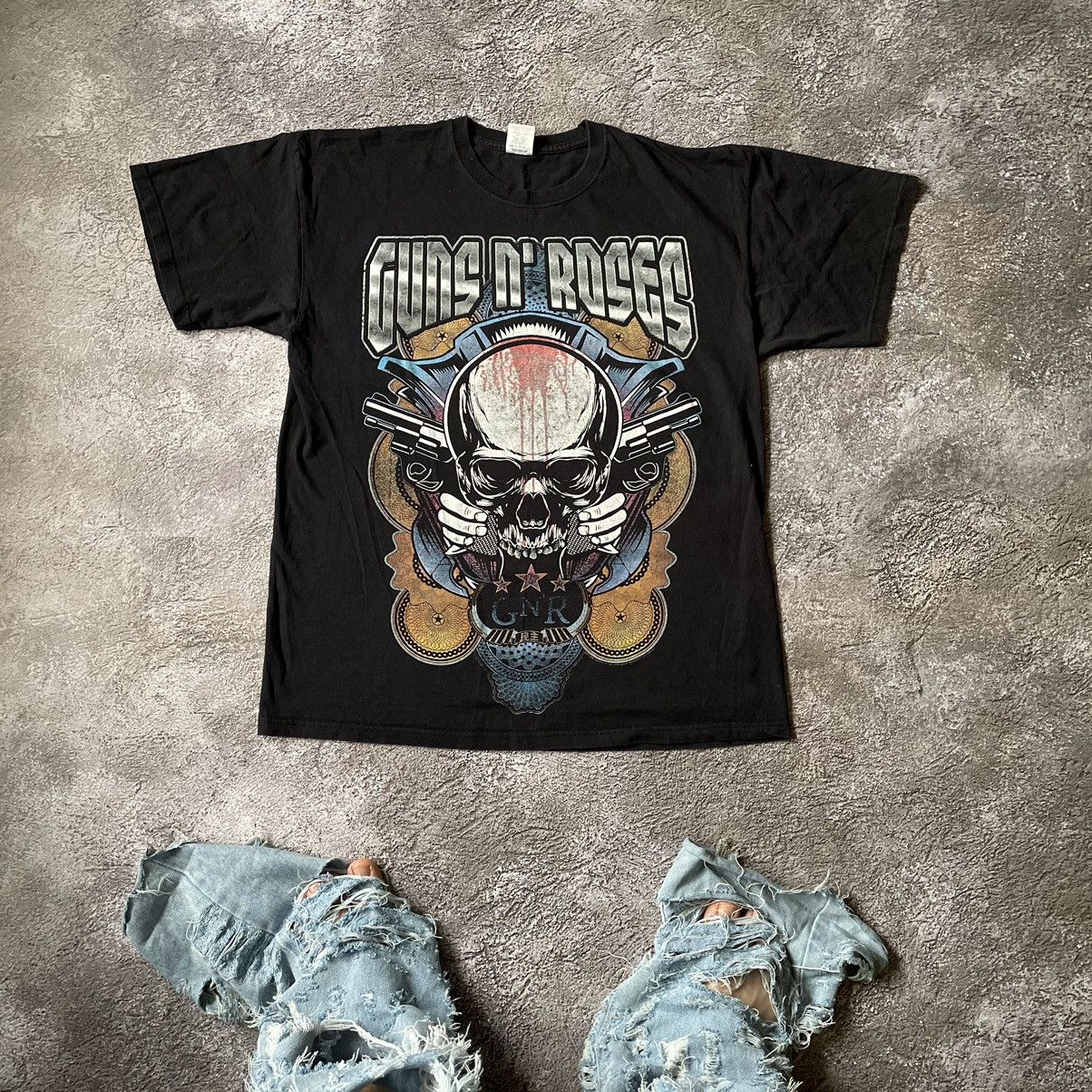 Vintage Y2K Guns N Roses Face Scream DEAD Creepy Horror Tee