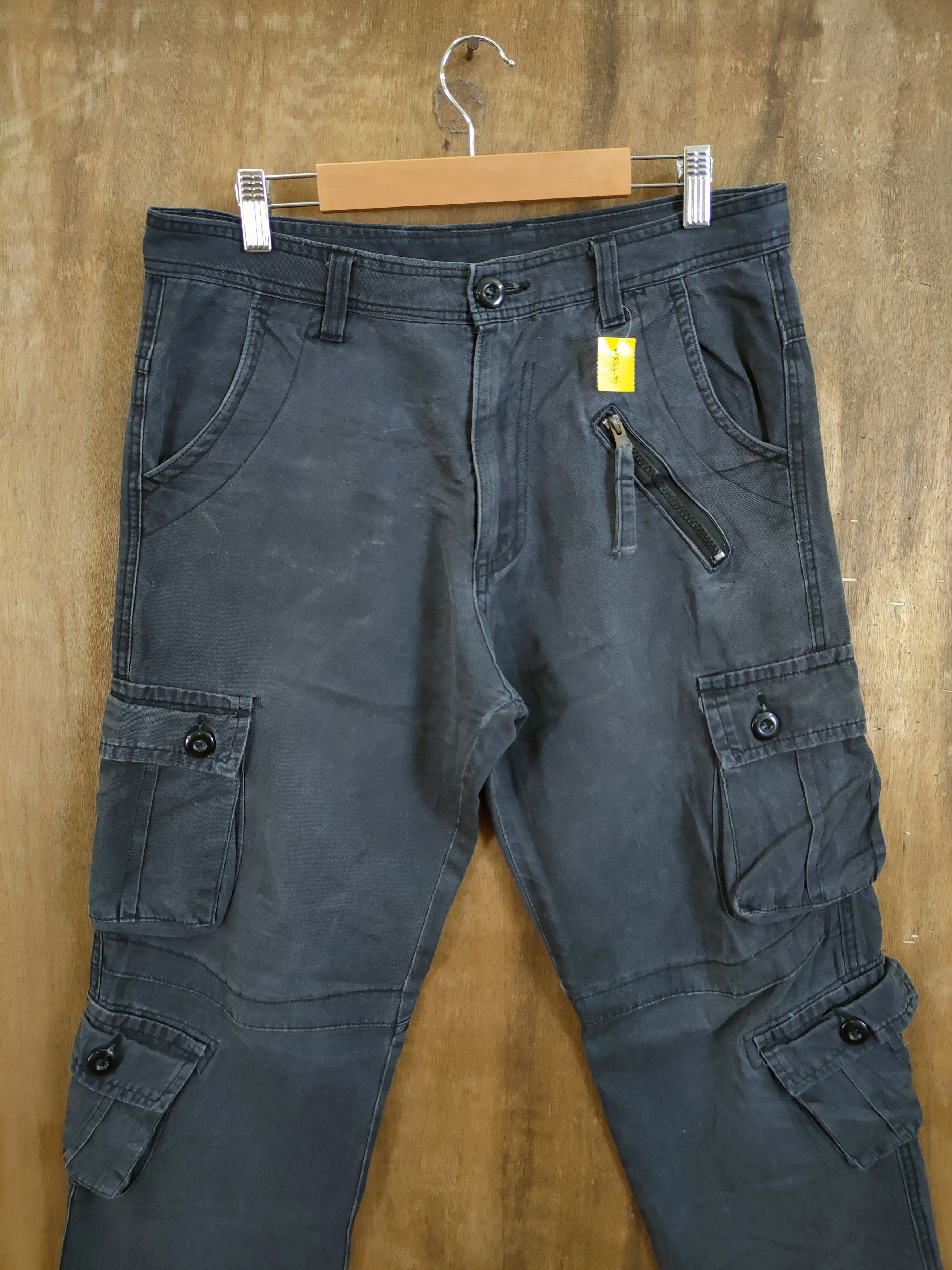 Hypebeast D Japan utility multipocket tactical cargo pants #46-953 Size US 32 / EU 48 - 4 Thumbnail