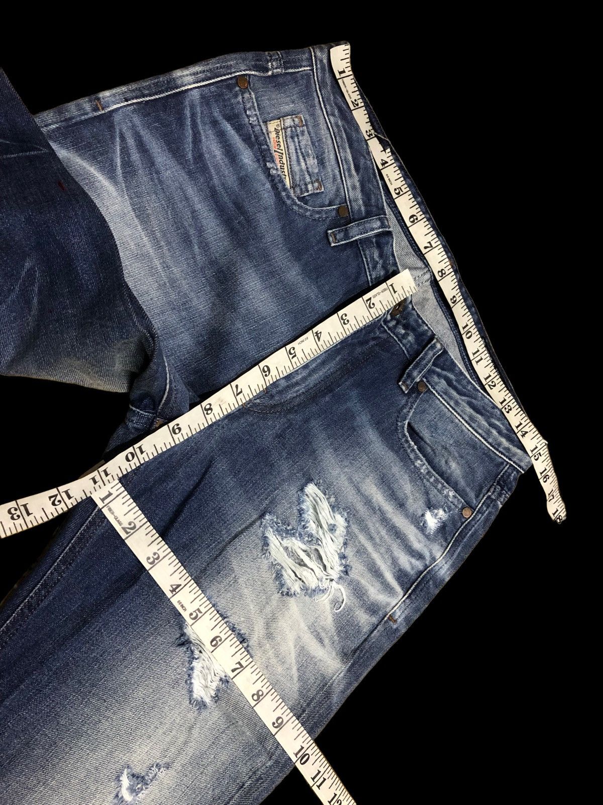 Diesel DIESEL RIZZO REGULAR SLIM STRAIGHT DISTRESSED DENIM Size 29" - 10 Thumbnail