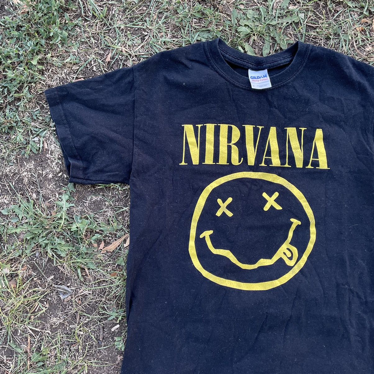 Vintage Vintage 90s Nirvana Graphic Tee Band Tee Grunge Black Slim S Size US S / EU 44-46 / 1 - 2 Thumbnail