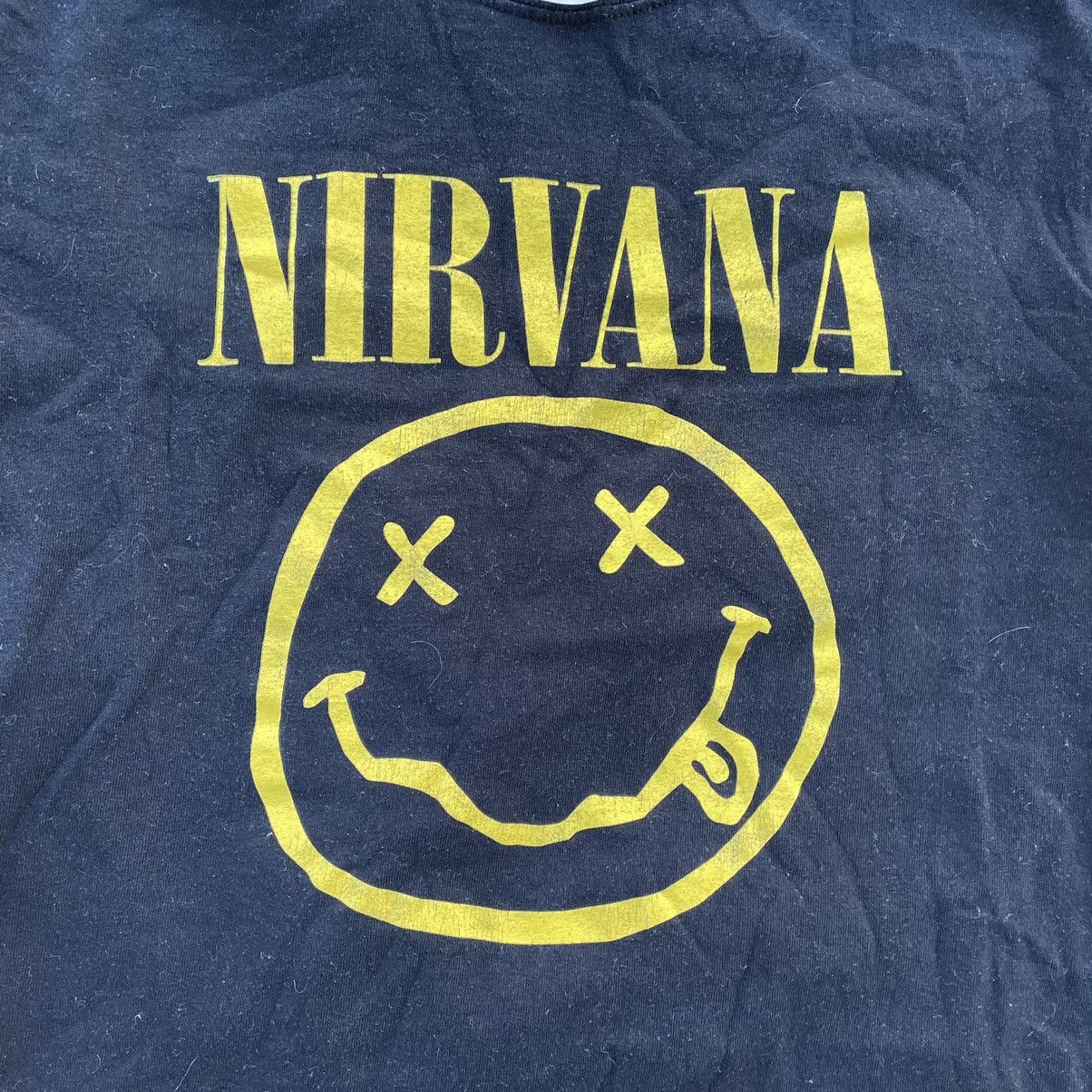Vintage Vintage 90s Nirvana Graphic Tee Band Tee Grunge Black Slim S Size US S / EU 44-46 / 1 - 4 Thumbnail